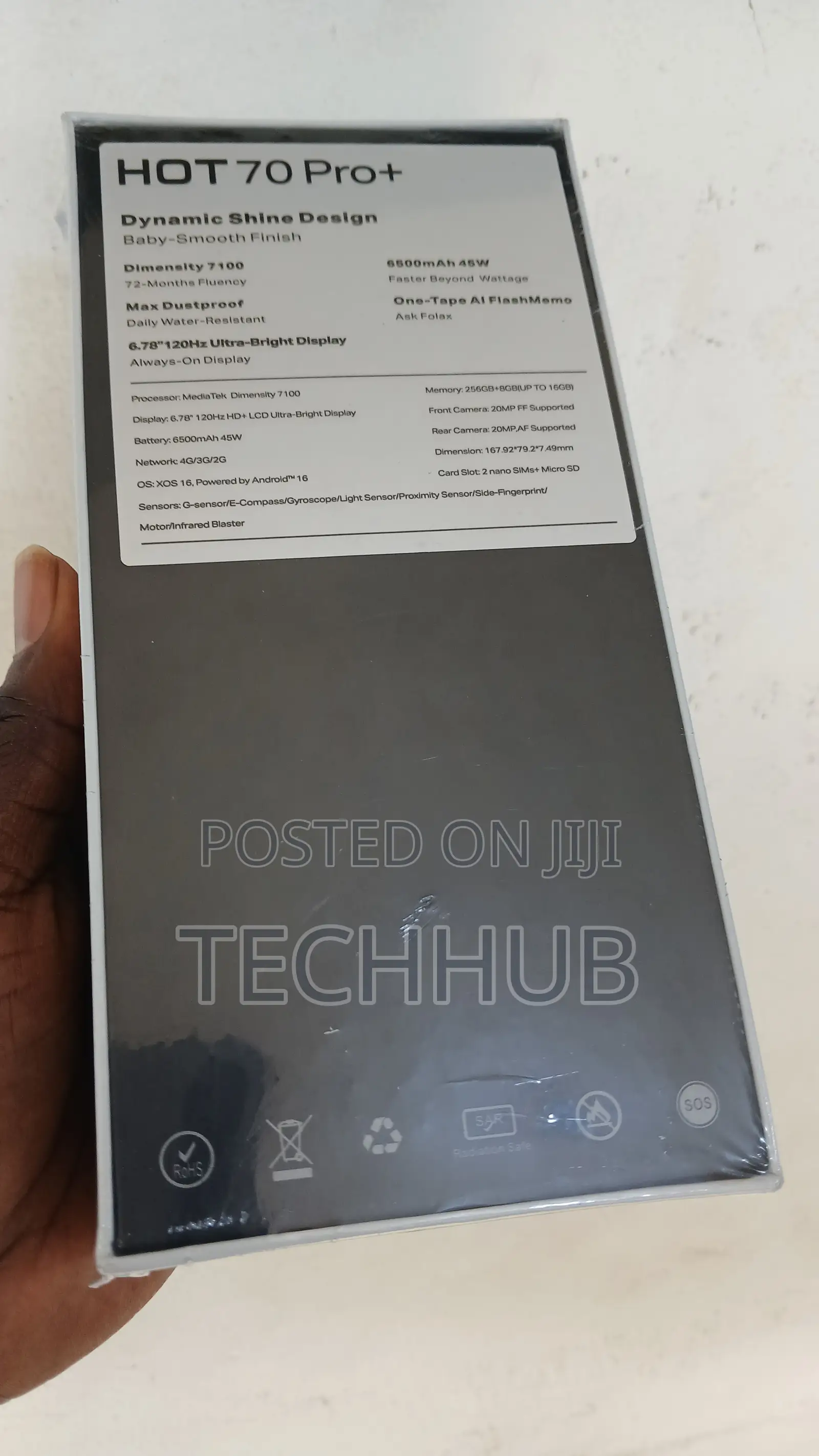 New Infinix Hot 70 Pro 5G+ 256 GB Gold