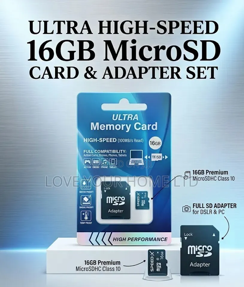 High Performance 16GB Micro SD Memory Card