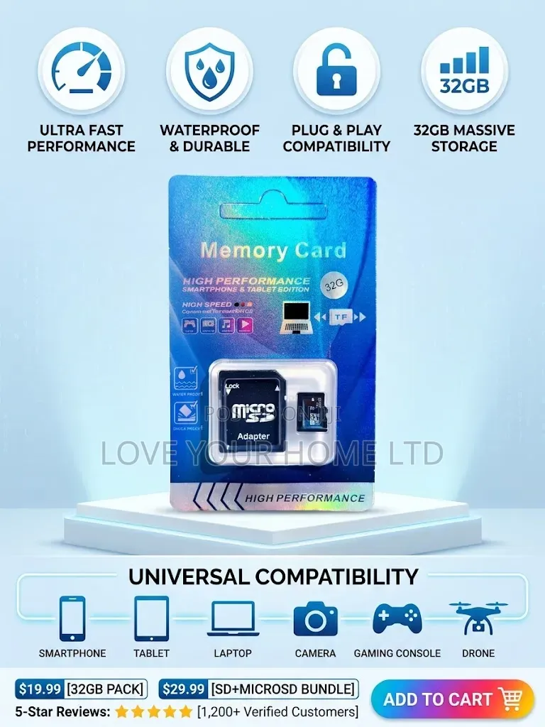 High Performance 32GB Micro SD Memory Card