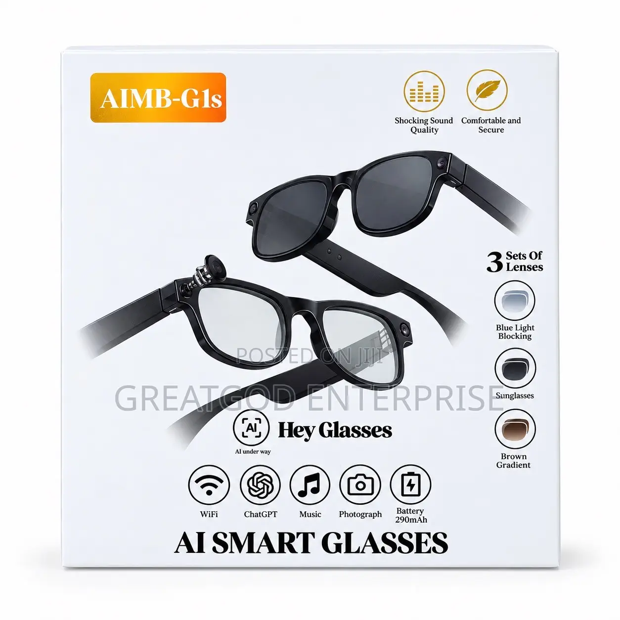 AIMB-G1s AI Smart Glasses( Hey Glasses)