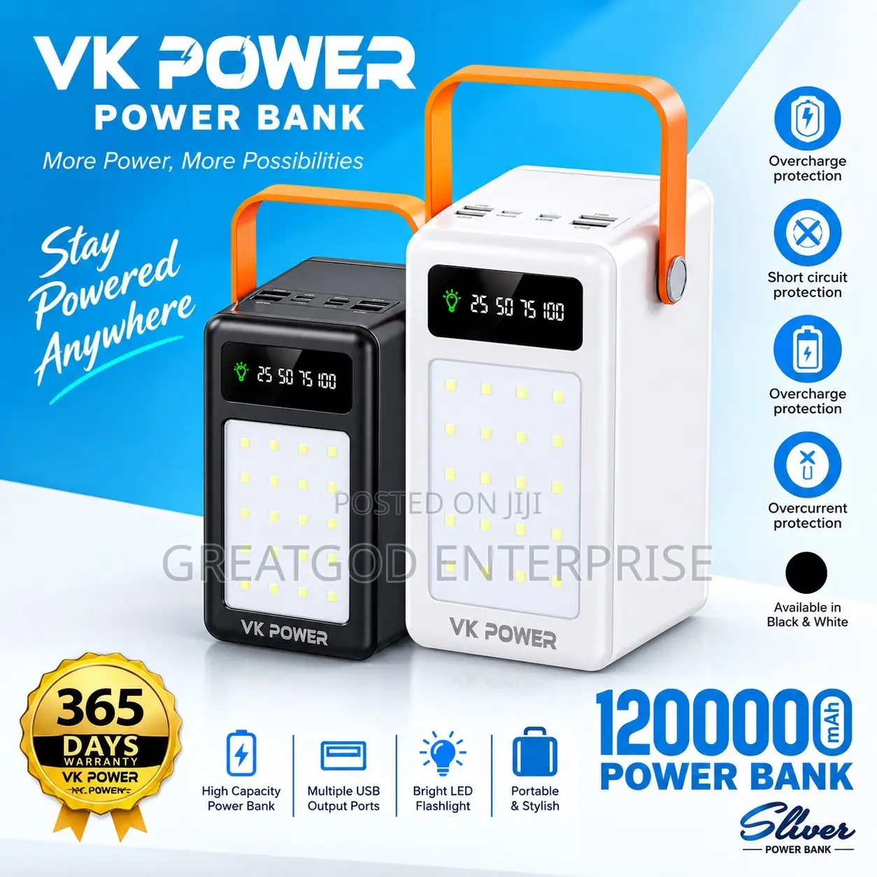 VK Power Slice 120,000mAh Power Bank