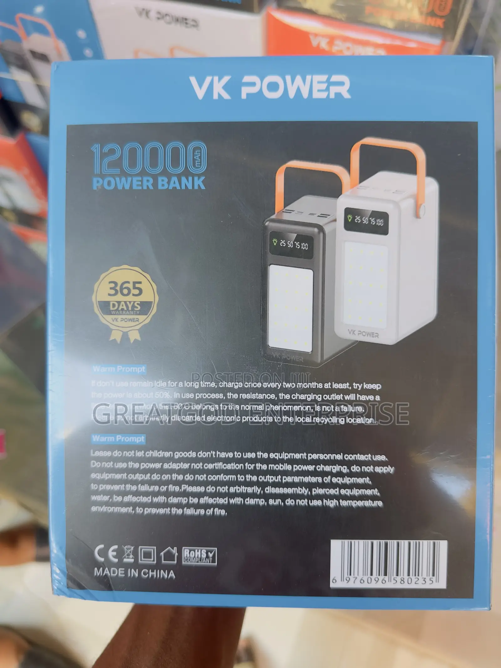 VK Power Slice 120,000mAh Power Bank
