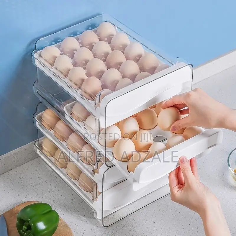 Transparent Egg Storage Crate