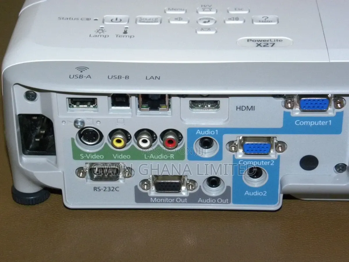 Epson Powerlite X27 2700 Lumens 10,000:1 Contrast Ratio HDMI Projector