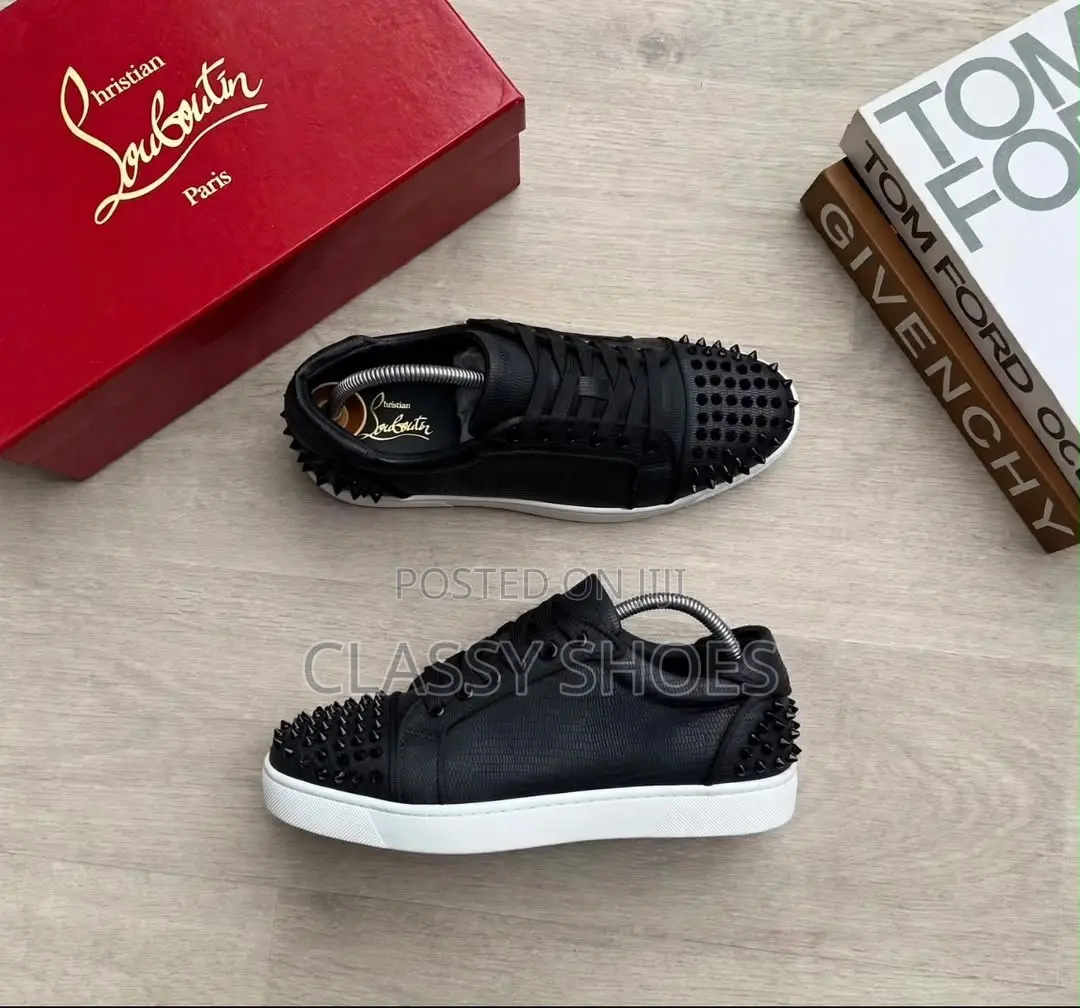 Christian Louboutin Leather Black With Stones