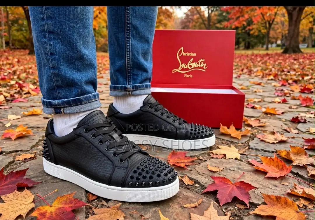 Christian Louboutin Leather Black With Stones