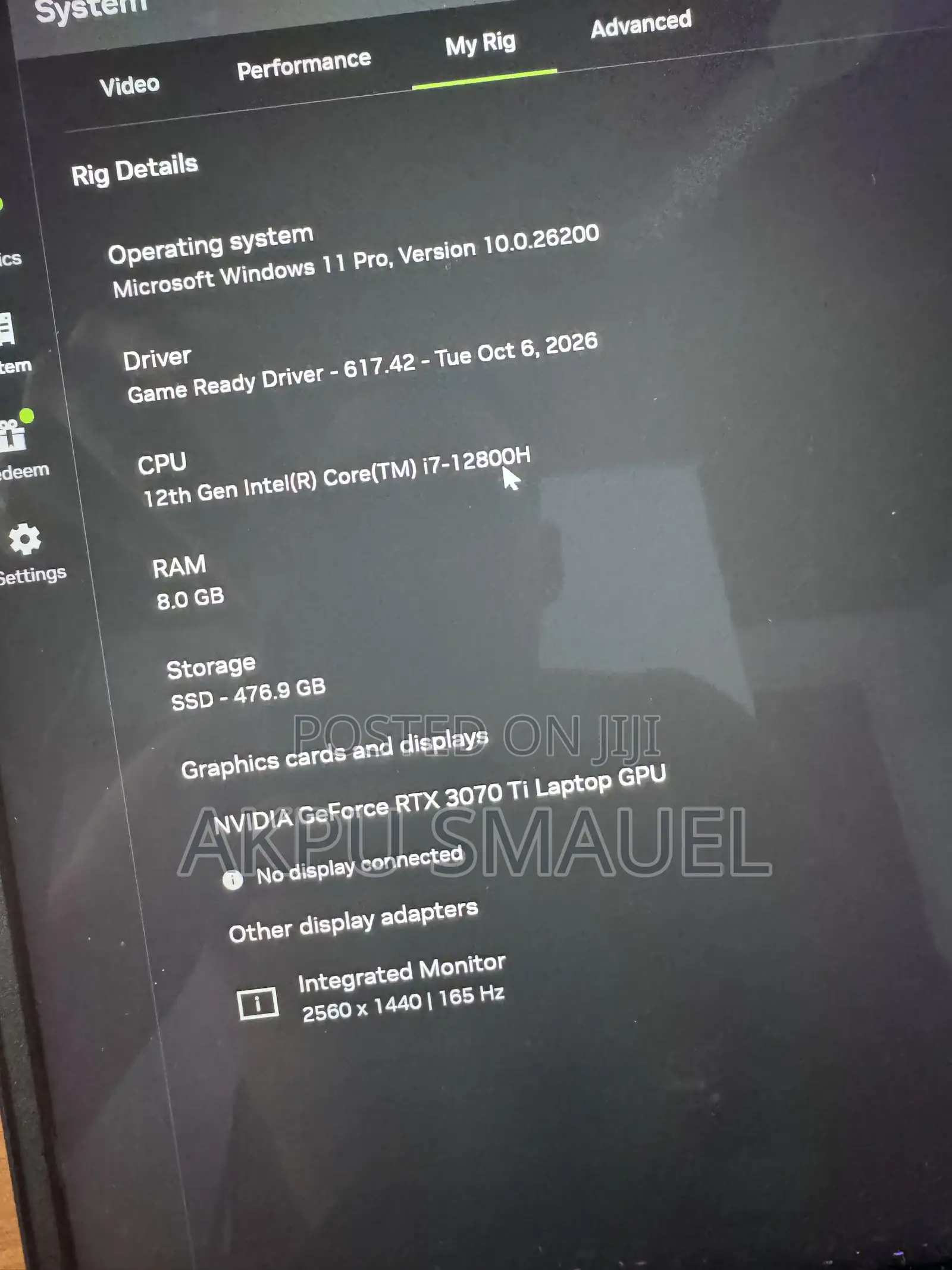 Laptop HP Omen 17 8GB Intel Core i7 SSD 512GB