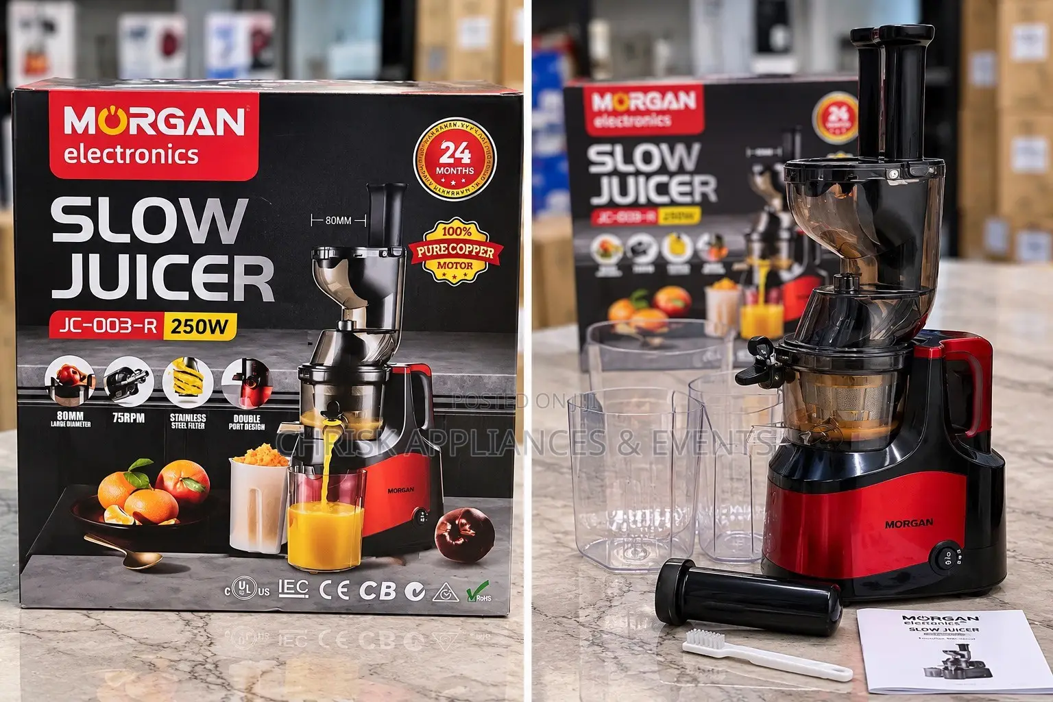 Morgan Jc-003-R Slow Juicer – 250w