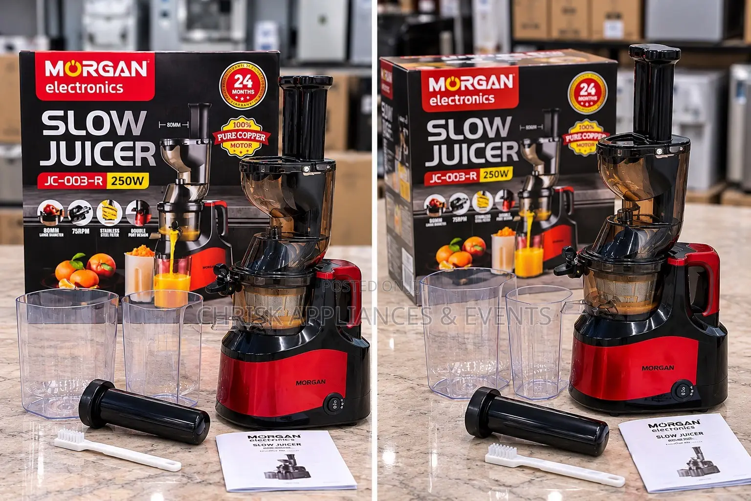 Morgan Jc-003-R Slow Juicer – 250w