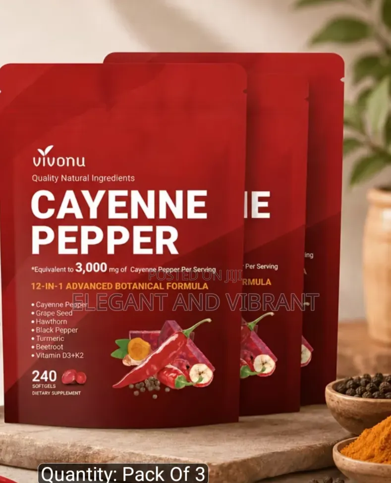 Cayenne Pepper 12-in-1 Botanical Softgels, 240 Softgels, 3000Mg