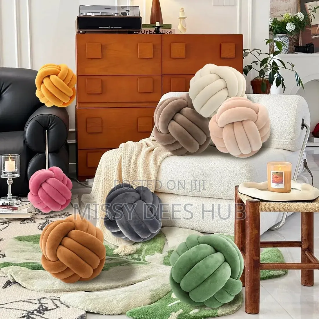 Hand-Knotted Throw Pillow