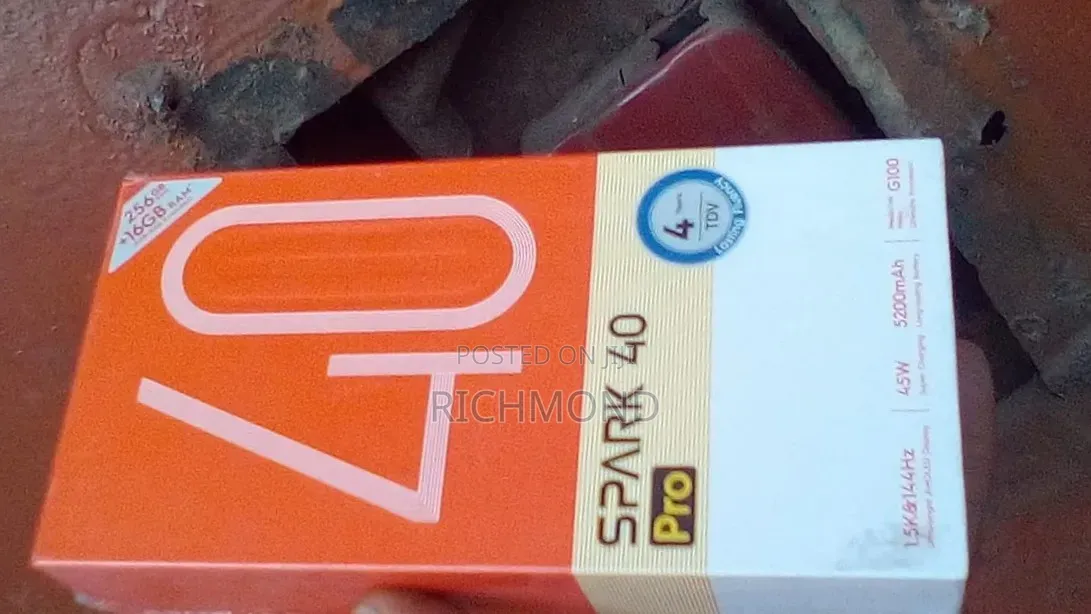 New Tecno Spark 40 Pro 256 GB Black