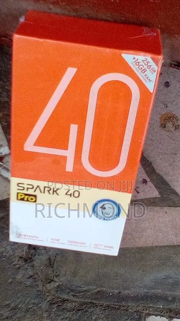 New Tecno Spark 40 Pro 256 GB Black