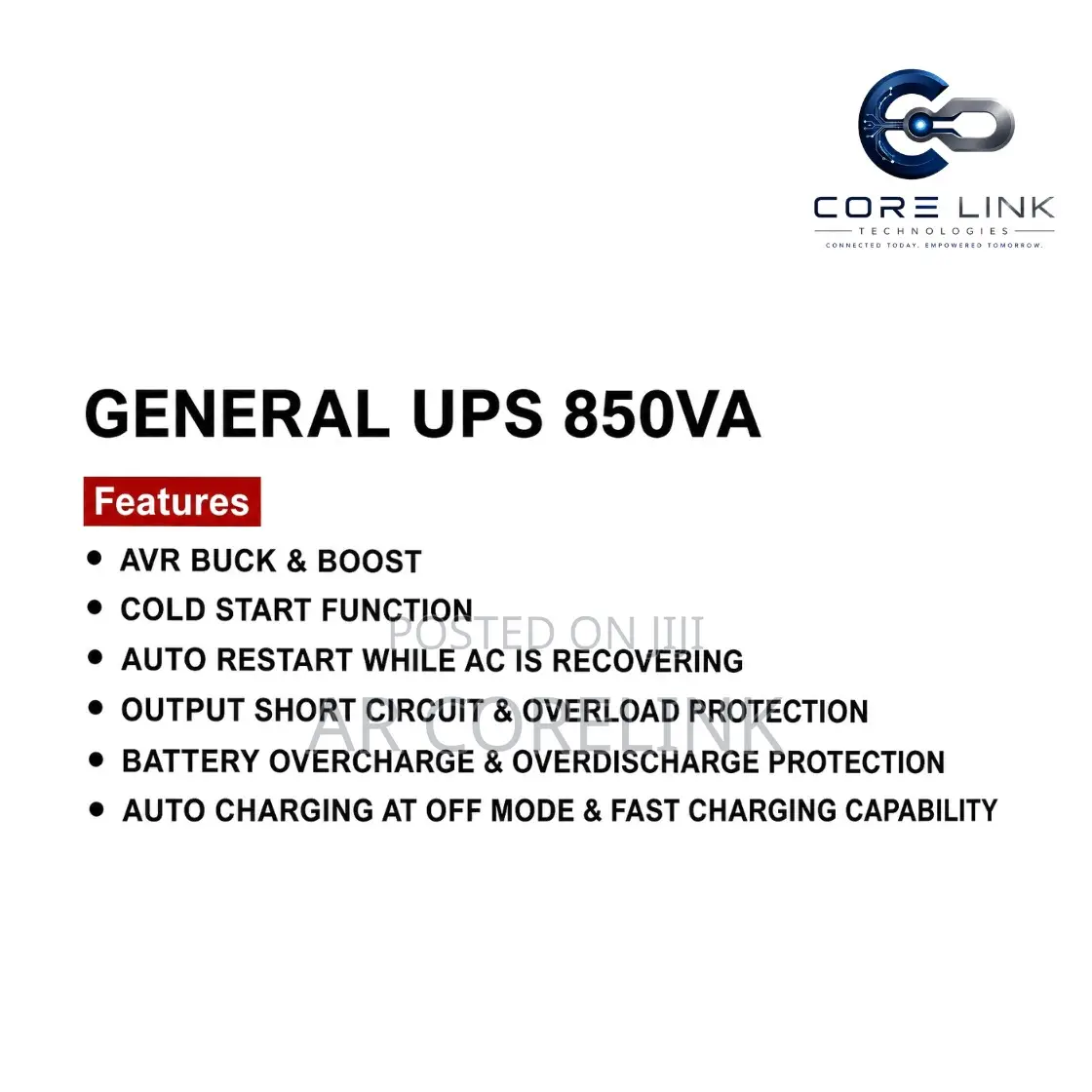 GENERAL 850VA / 230 Vac / 50Hz UPS