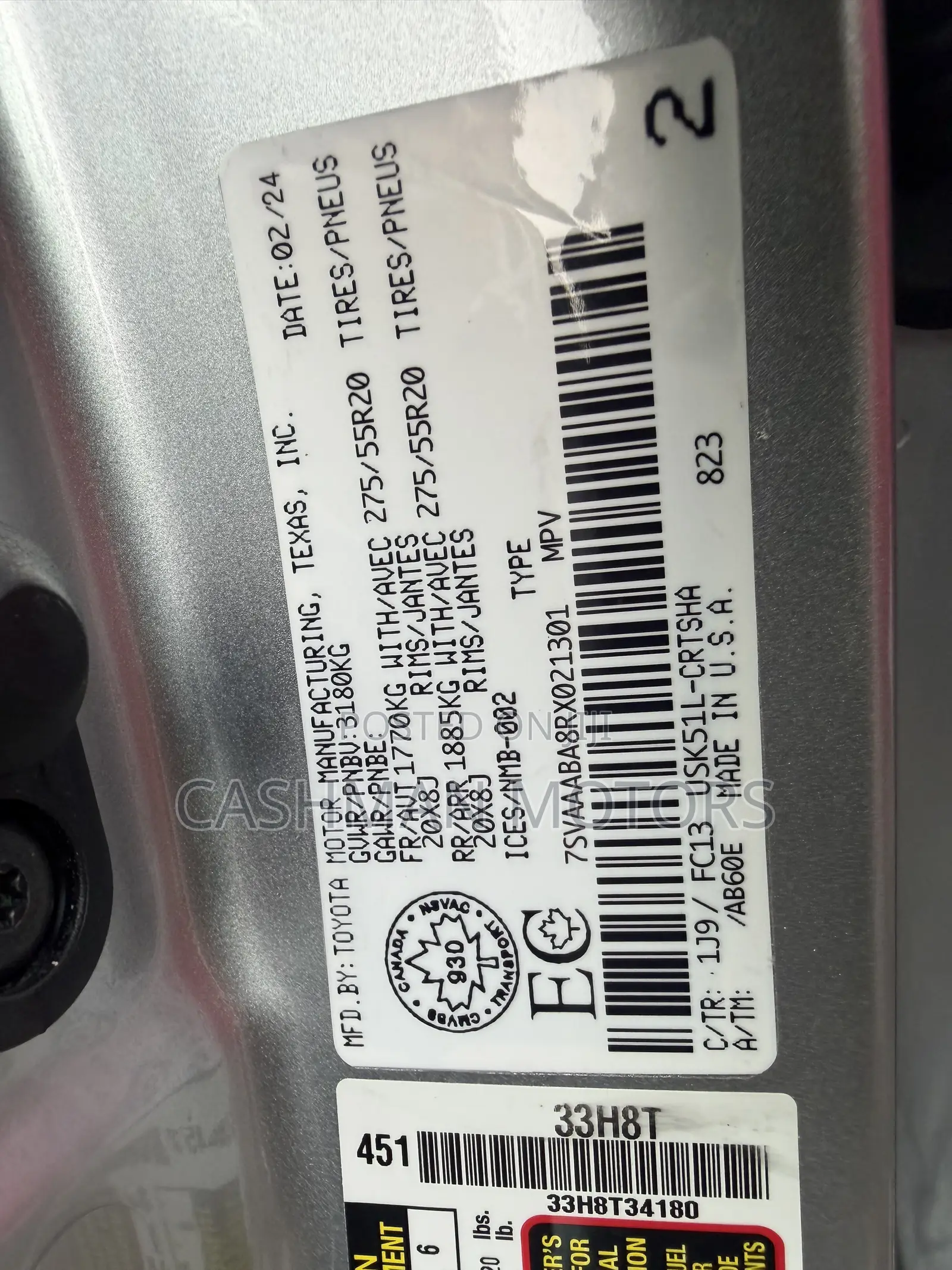 Toyota Sequoia TRD Pro 4WD 2024 Silver