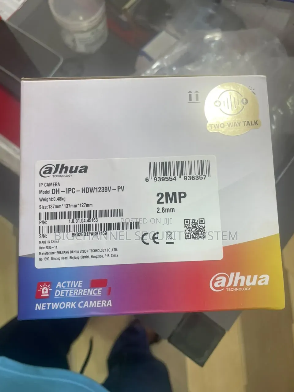 Dahua 2mp 2way Audio Ip Camera-Dh-Ipc-Hdw1239v-Pv