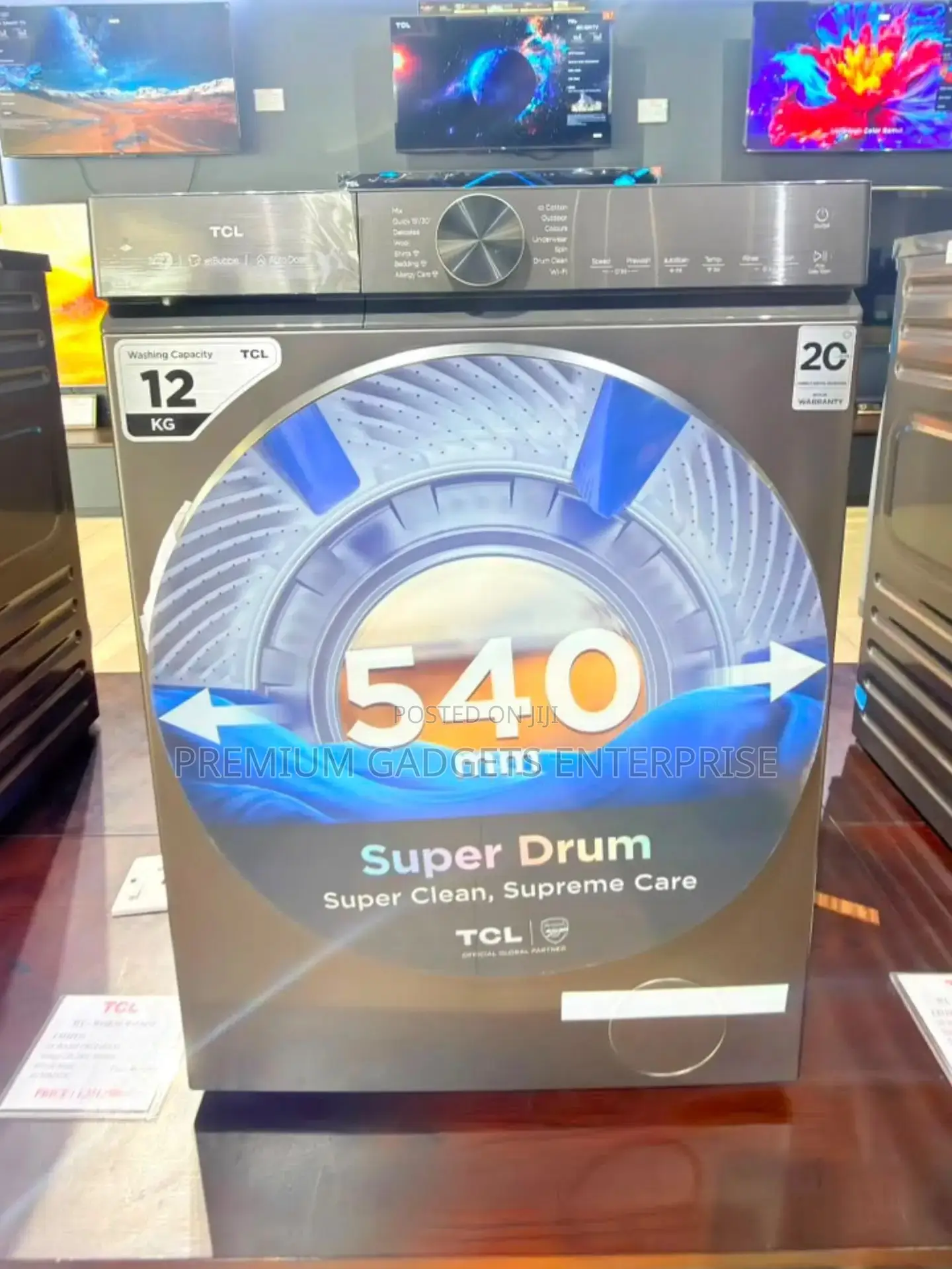 TCL Super Drum Series C5 Front Load Washer 12kg – C512FLG