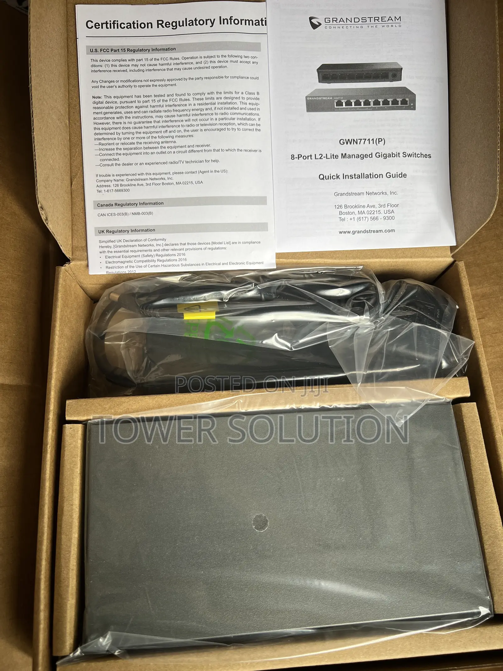 GRANDSTREAM GWN7711P 8port Poe Gigabit Managed Switch