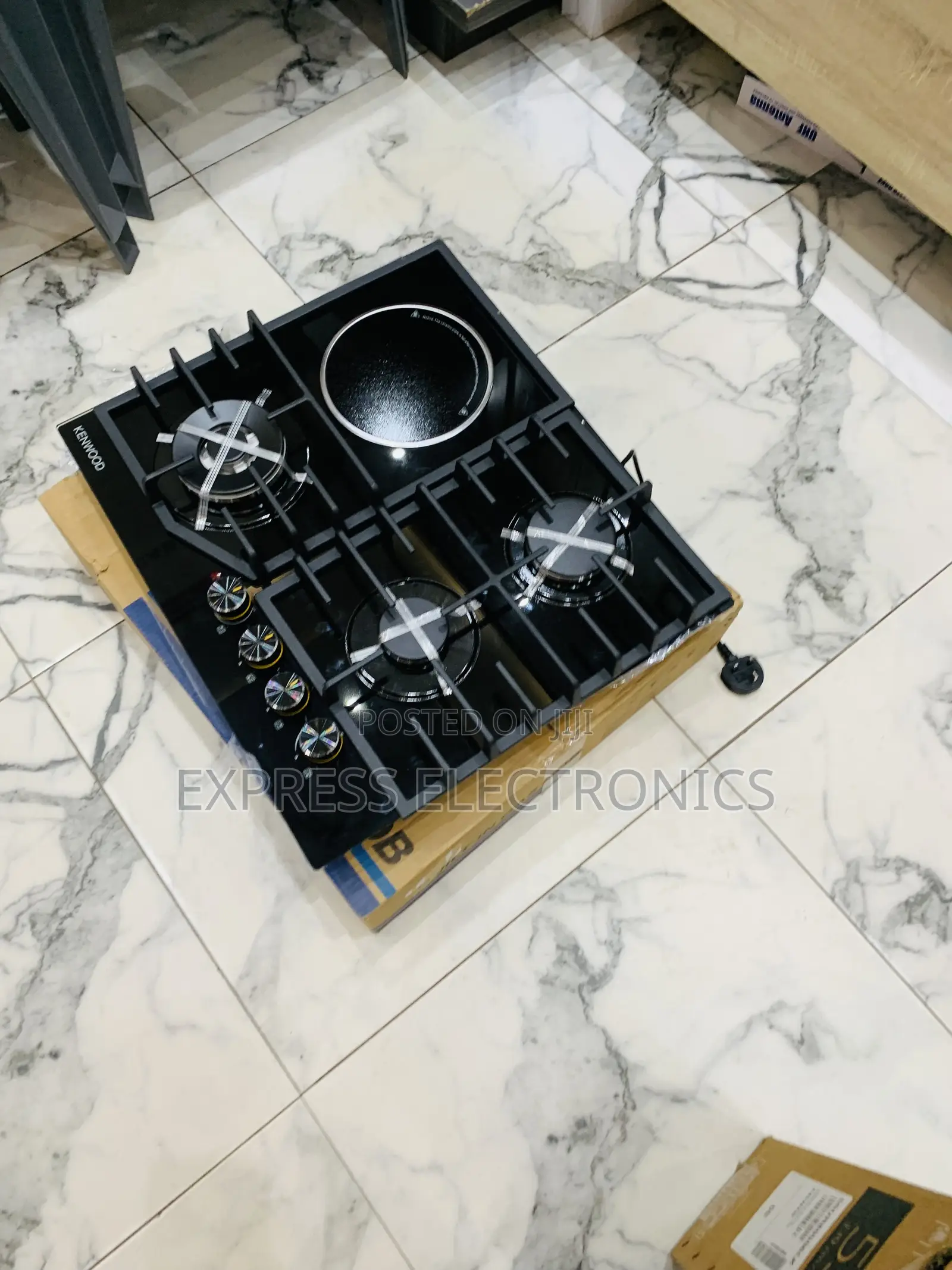 Zealous Sleek Black Built in Kenwood 3-1 Stove 60cm