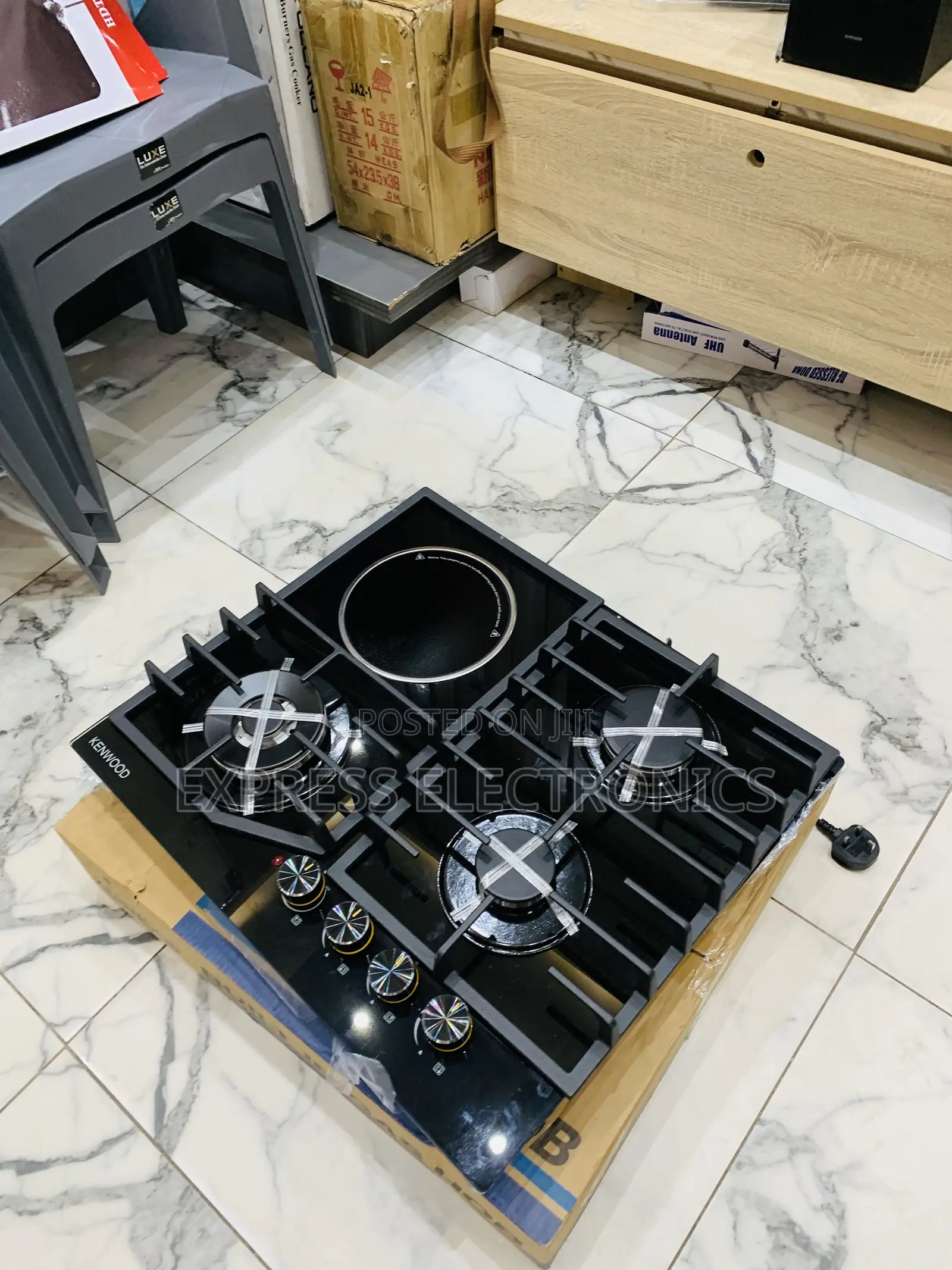 Get a New Sleek Black Kenwood 3-1 Stove 60cm