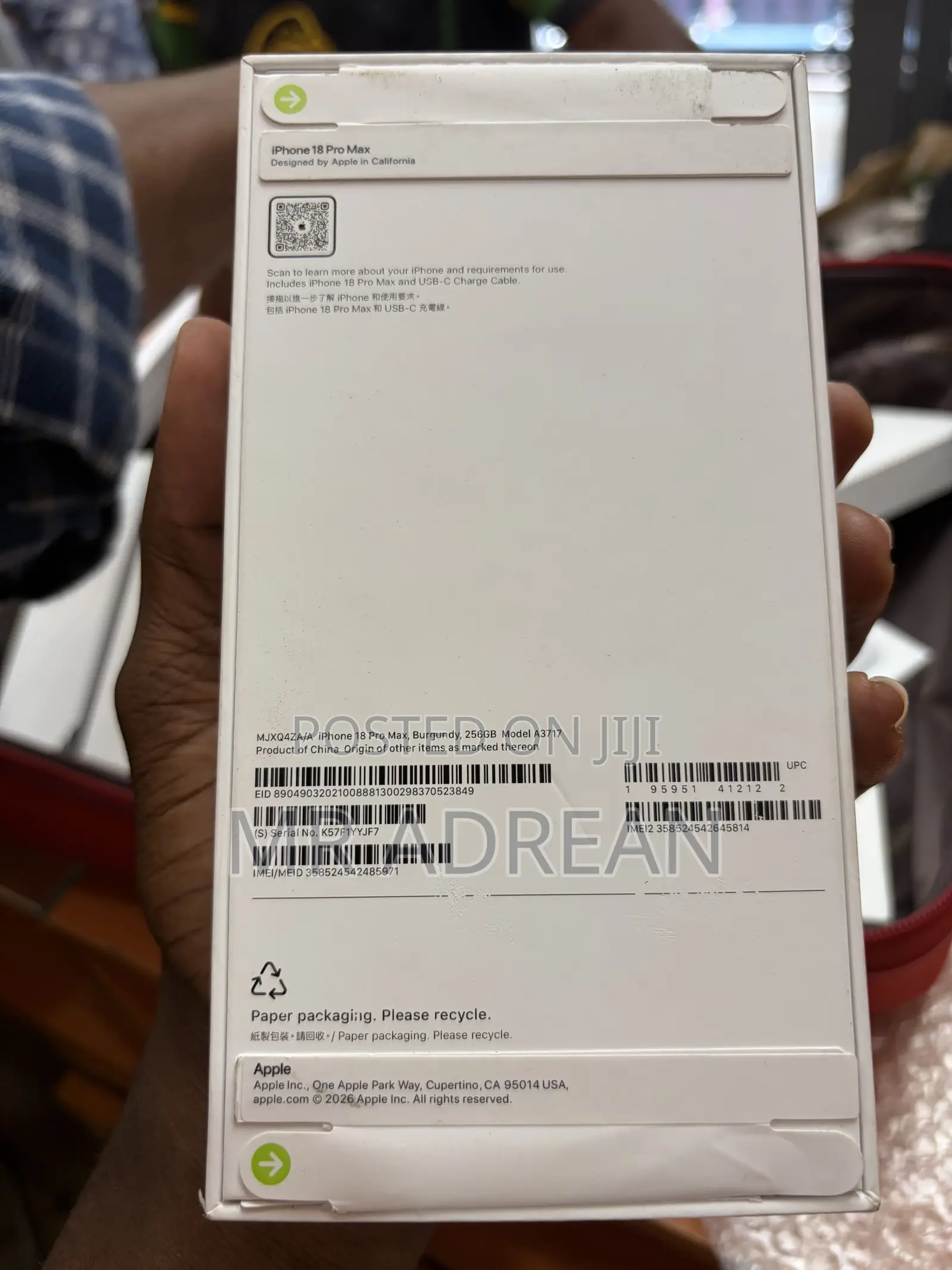 New Apple iPhone 18 Pro Max 256 GB Graphite
