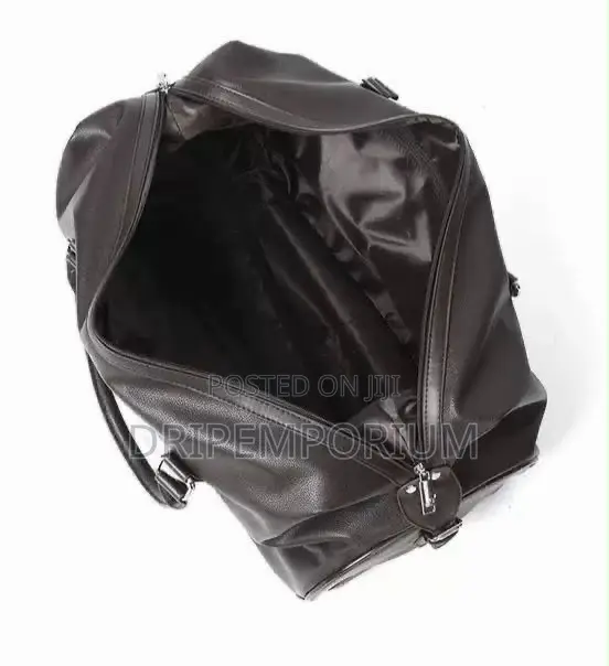 Leather Trolley Duffle Bag