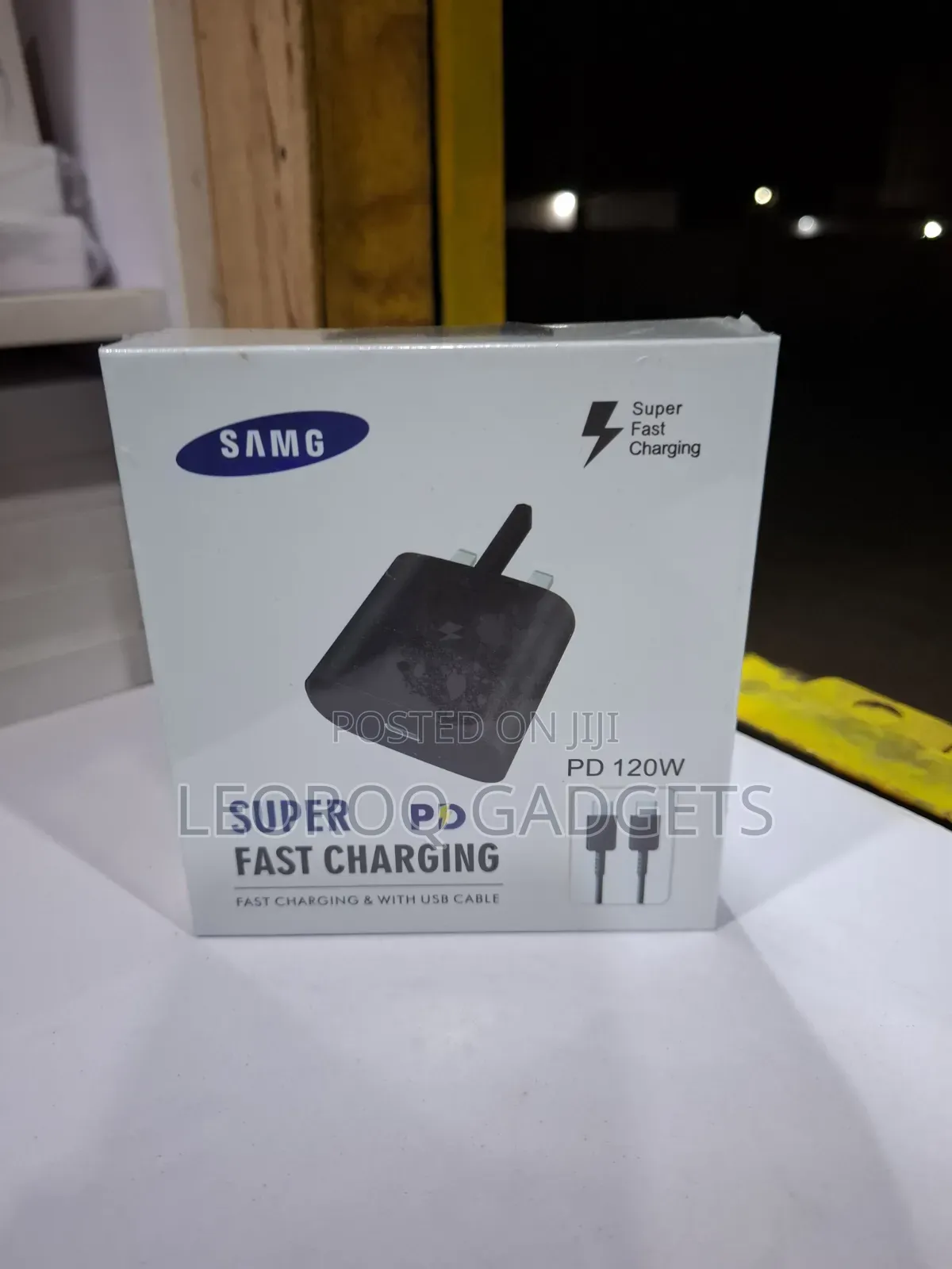 SAMG 120W Super Fast Charger Set (PD Type-C Adapter + Type-C Cable)