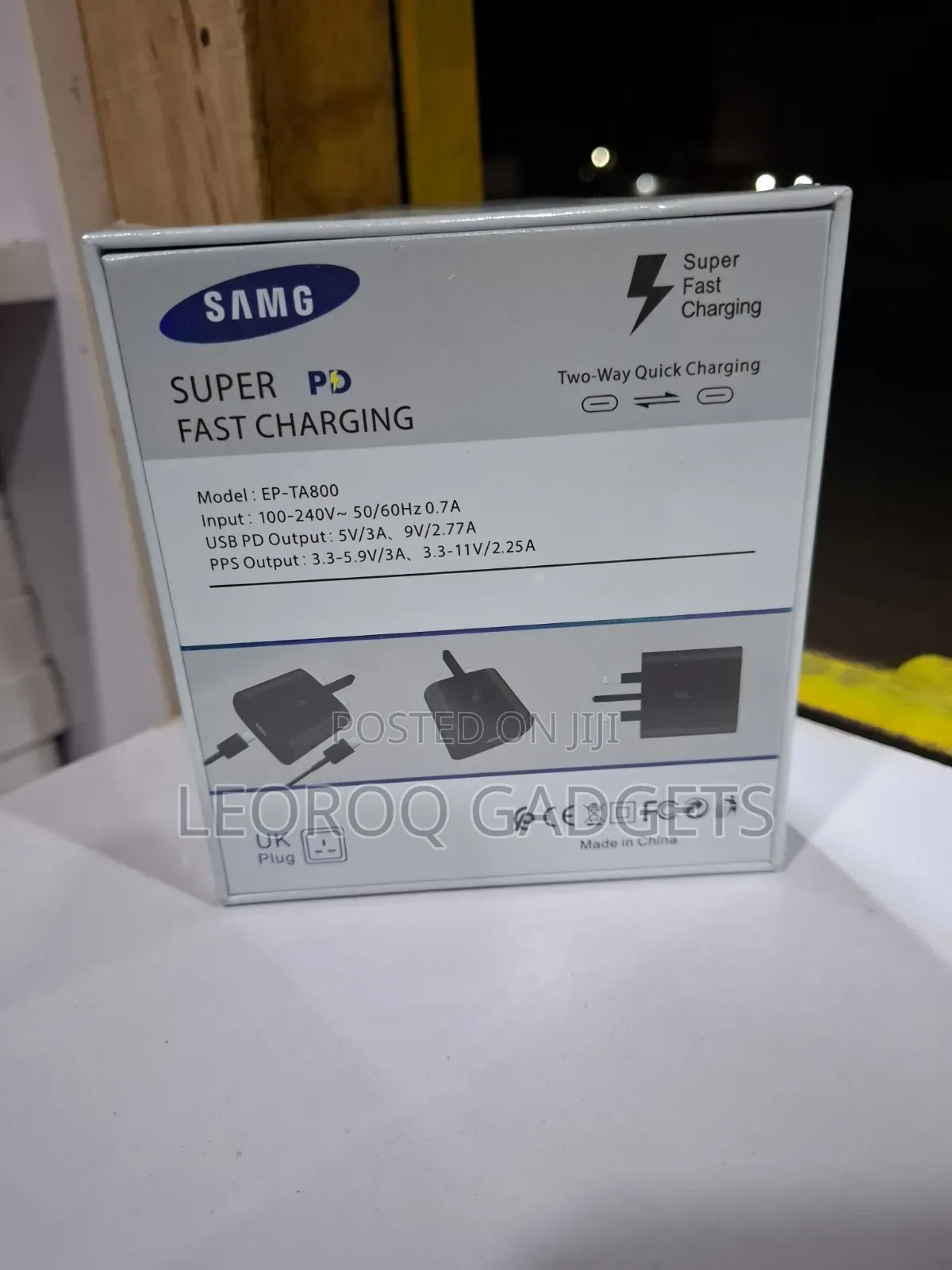SAMG 120W Super Fast Charger Set (PD Type-C Adapter + Type-C Cable)