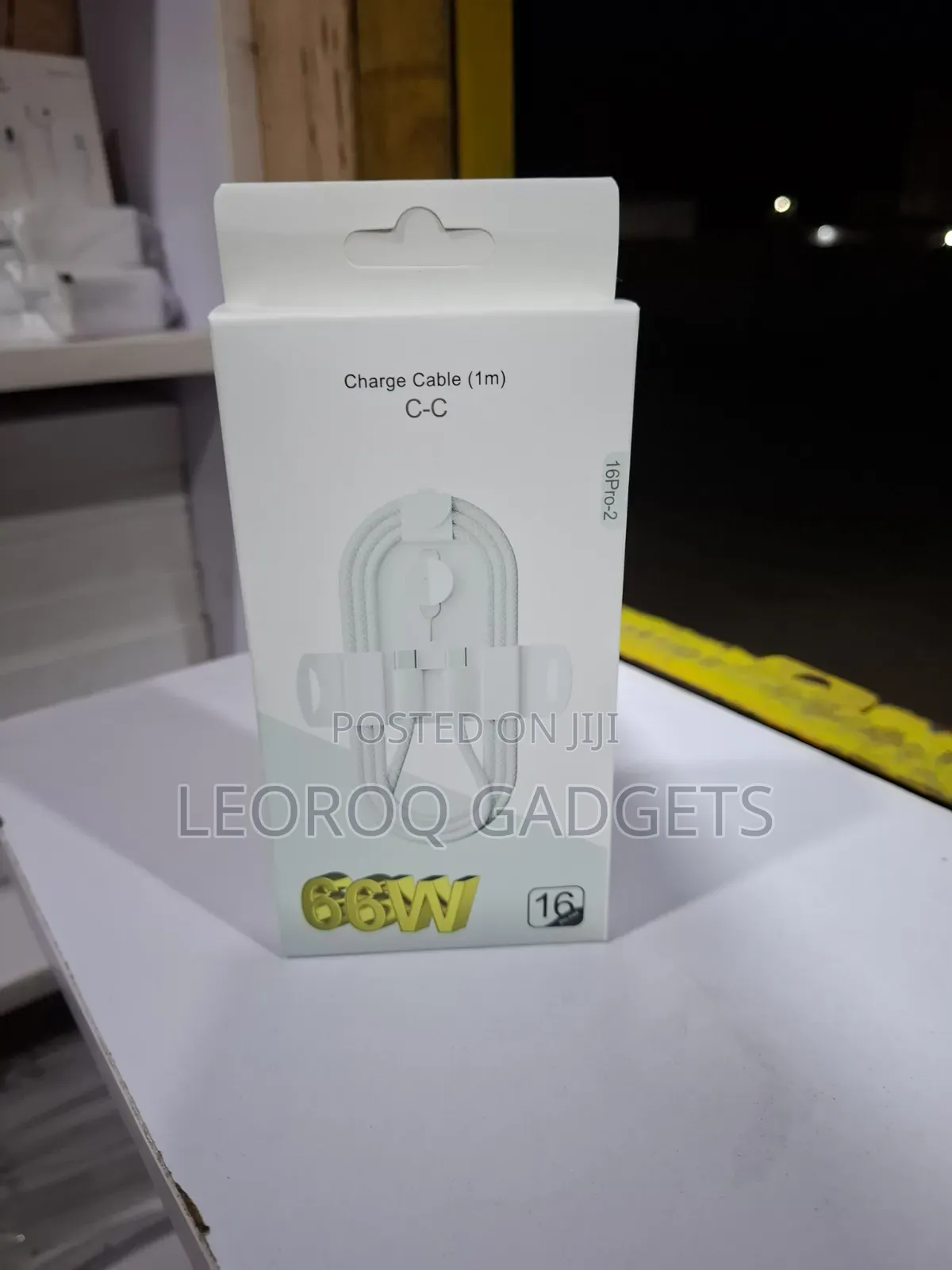 66W Type-C to Type-C Braided Fast Charge Cable (1m)