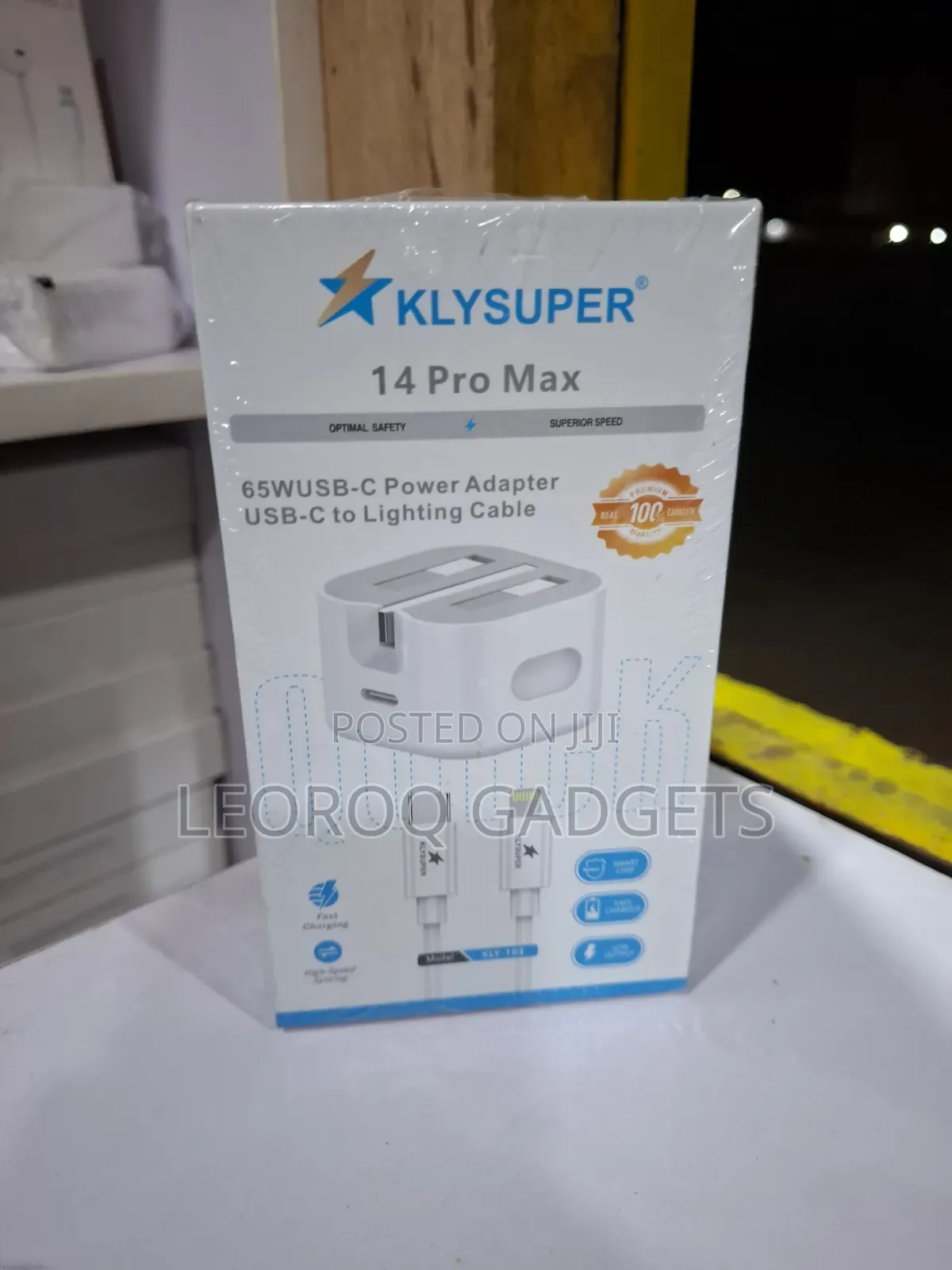 KLYSUPER 65W Fast USB C to Lightning Cable)