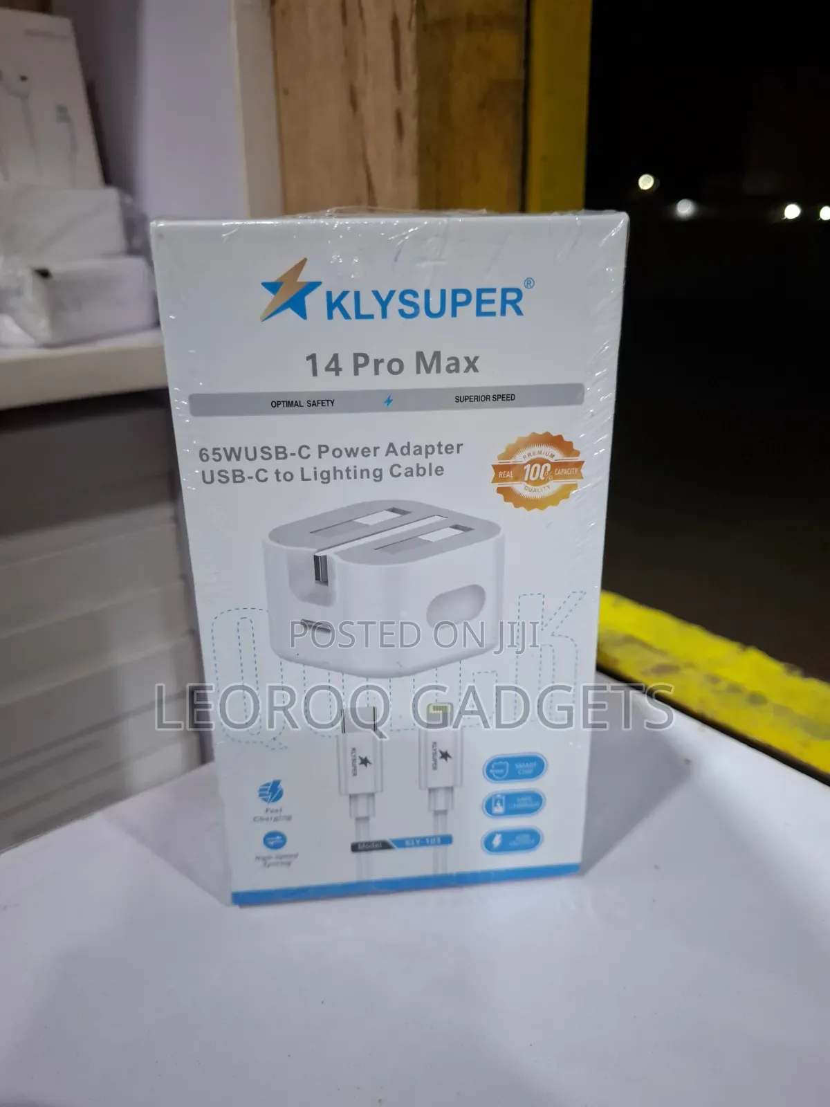KLYSUPER 65W Fast USB C to Lightning Cable)