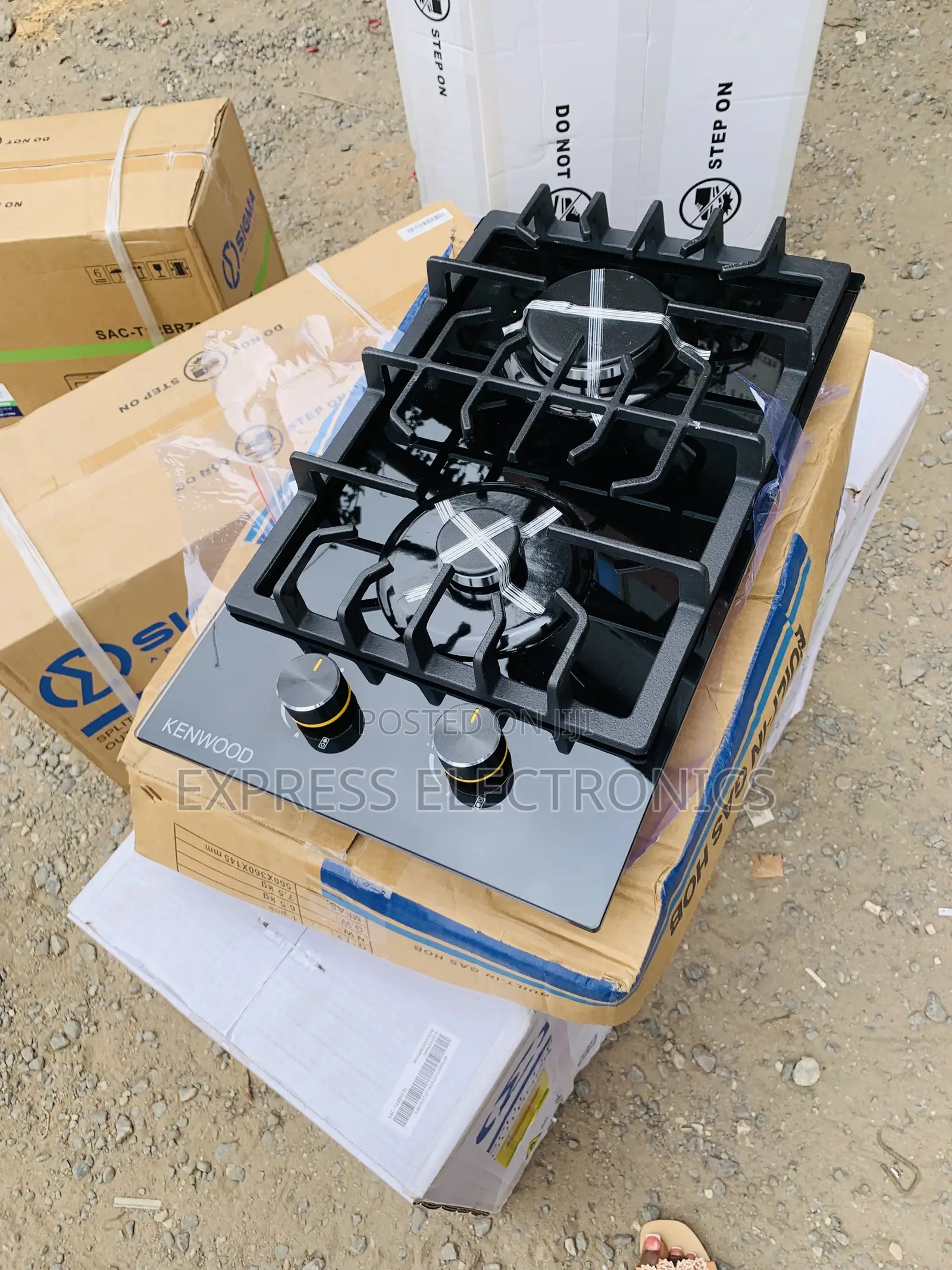 Zealous Sleek Kenwood 2burner All Gas Built in Black