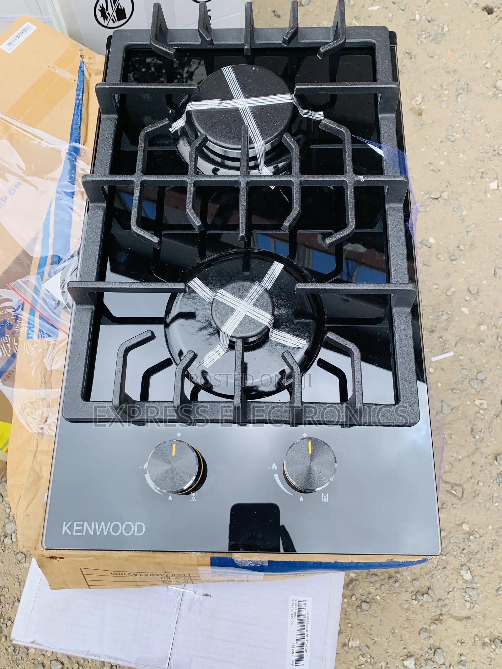 Quality Sleek All Gas Kenwood Built in 2burner Black