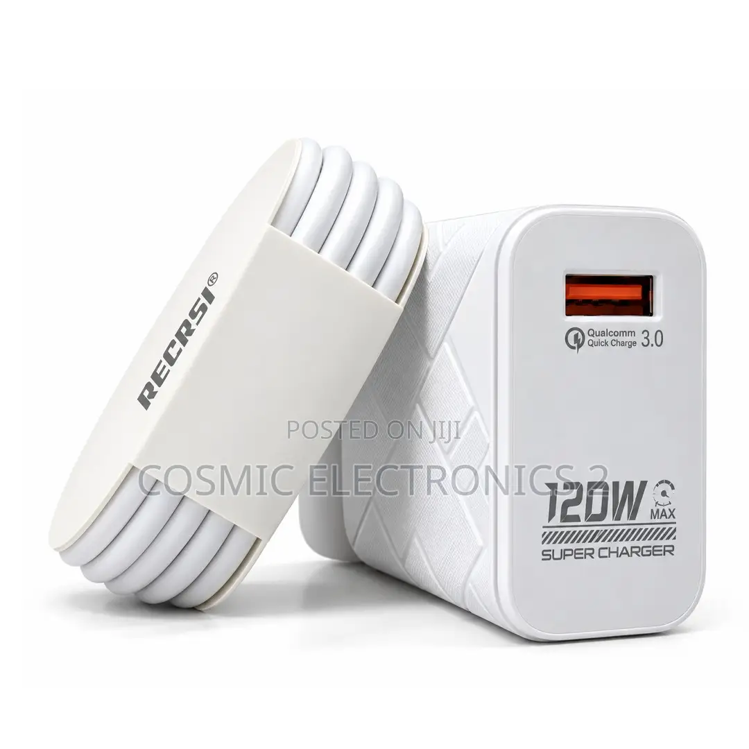 SW-14 120W Super Fast Charger – Single USB-A Port, 3-Pin Plug