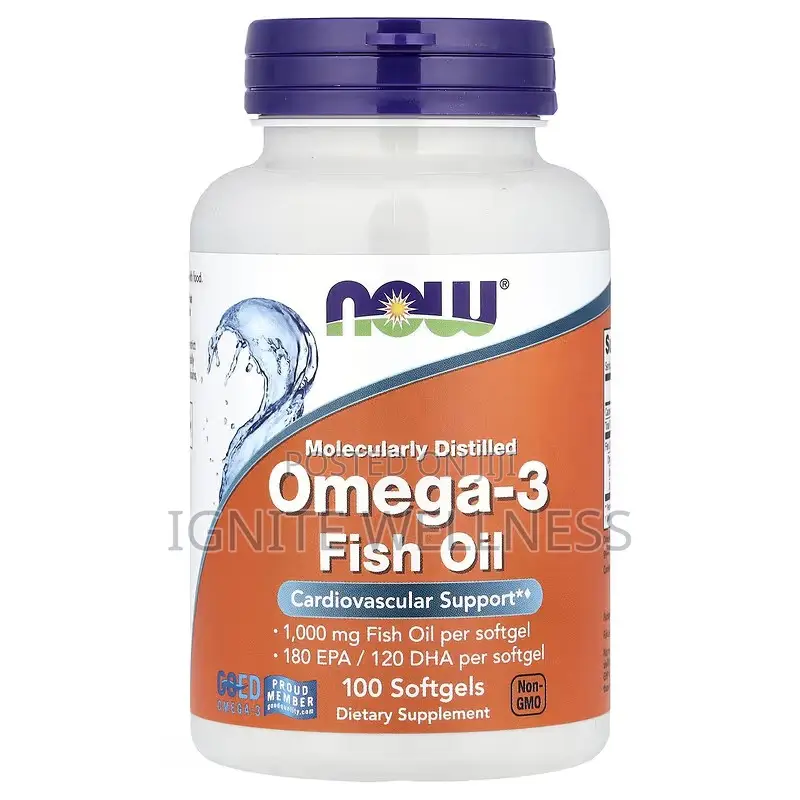 NOW Omega-3 Fish Oil 1000mg - 100 Softgels