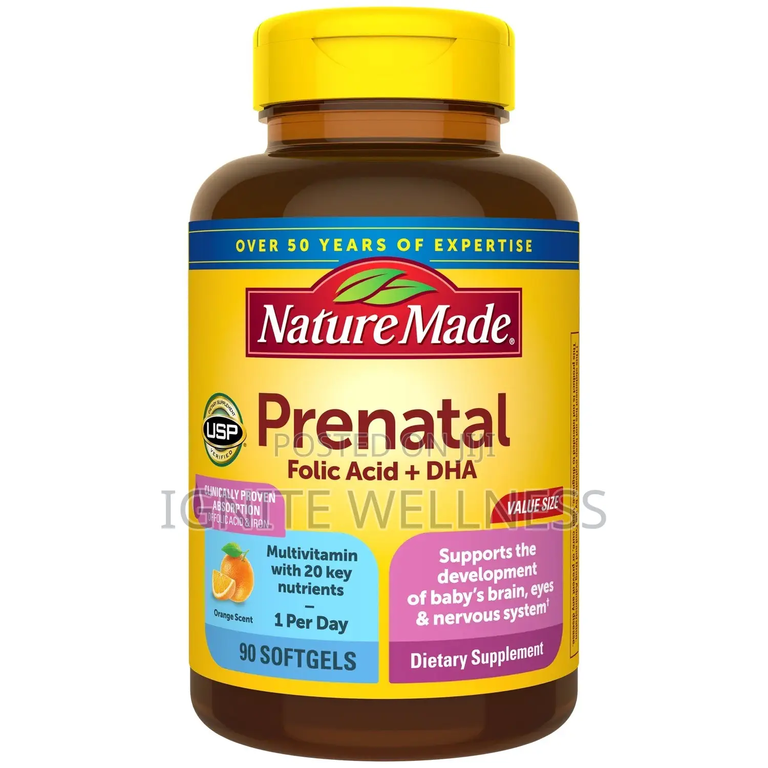 Nature Made Prenatal Folic Acid + DHA - 90 Softgels