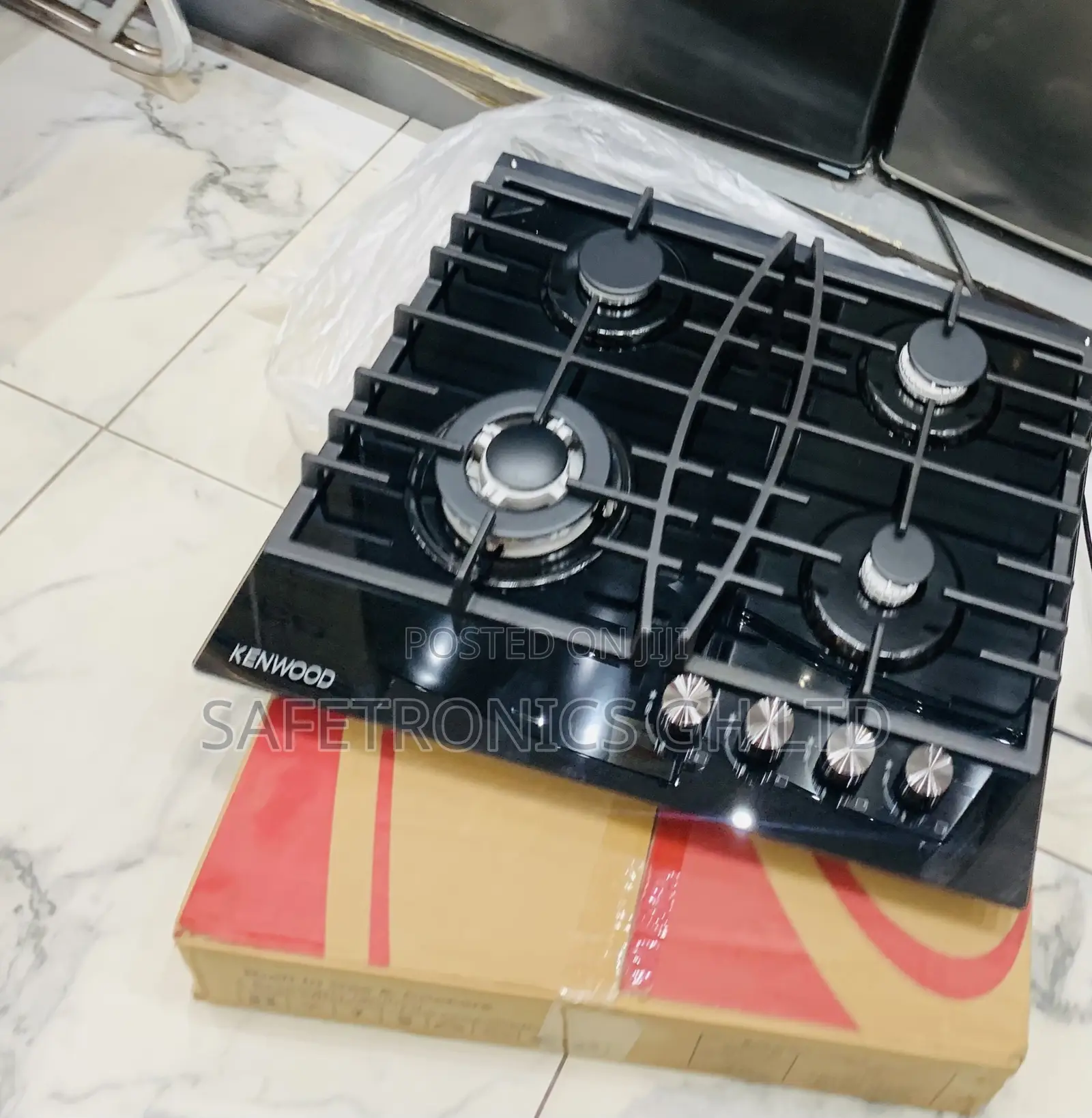 Zealous < 60cm Inbuilt Black Kenwood 4 Gas Hob