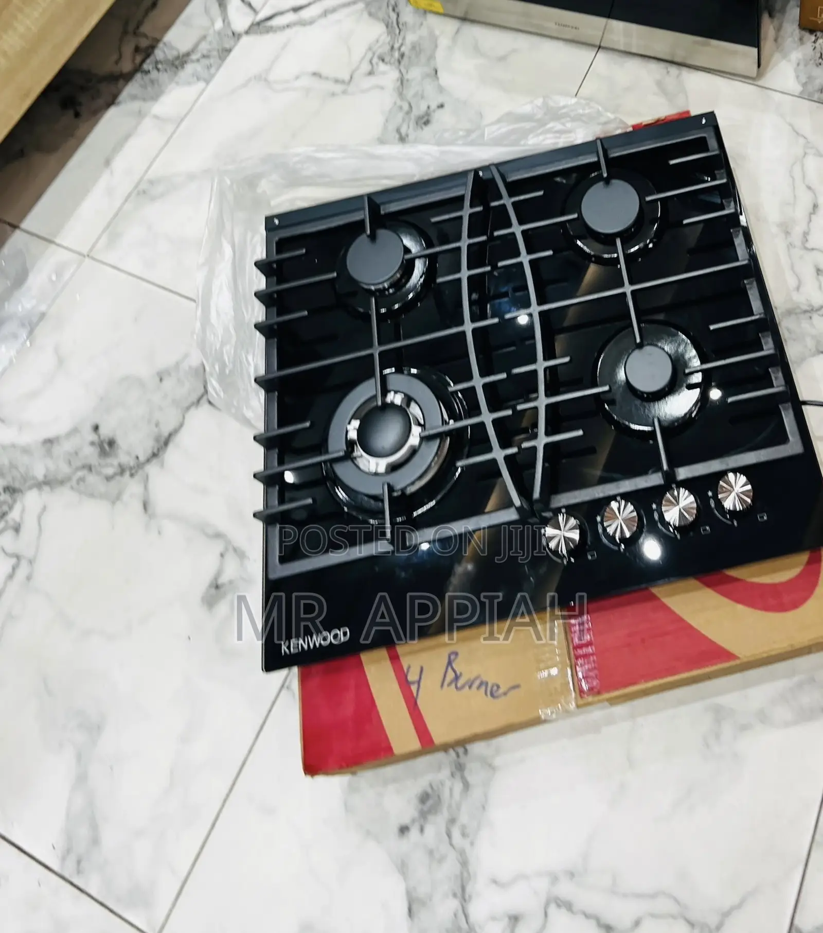 Kenwood Tempered Glass 4 Gas Hob.
