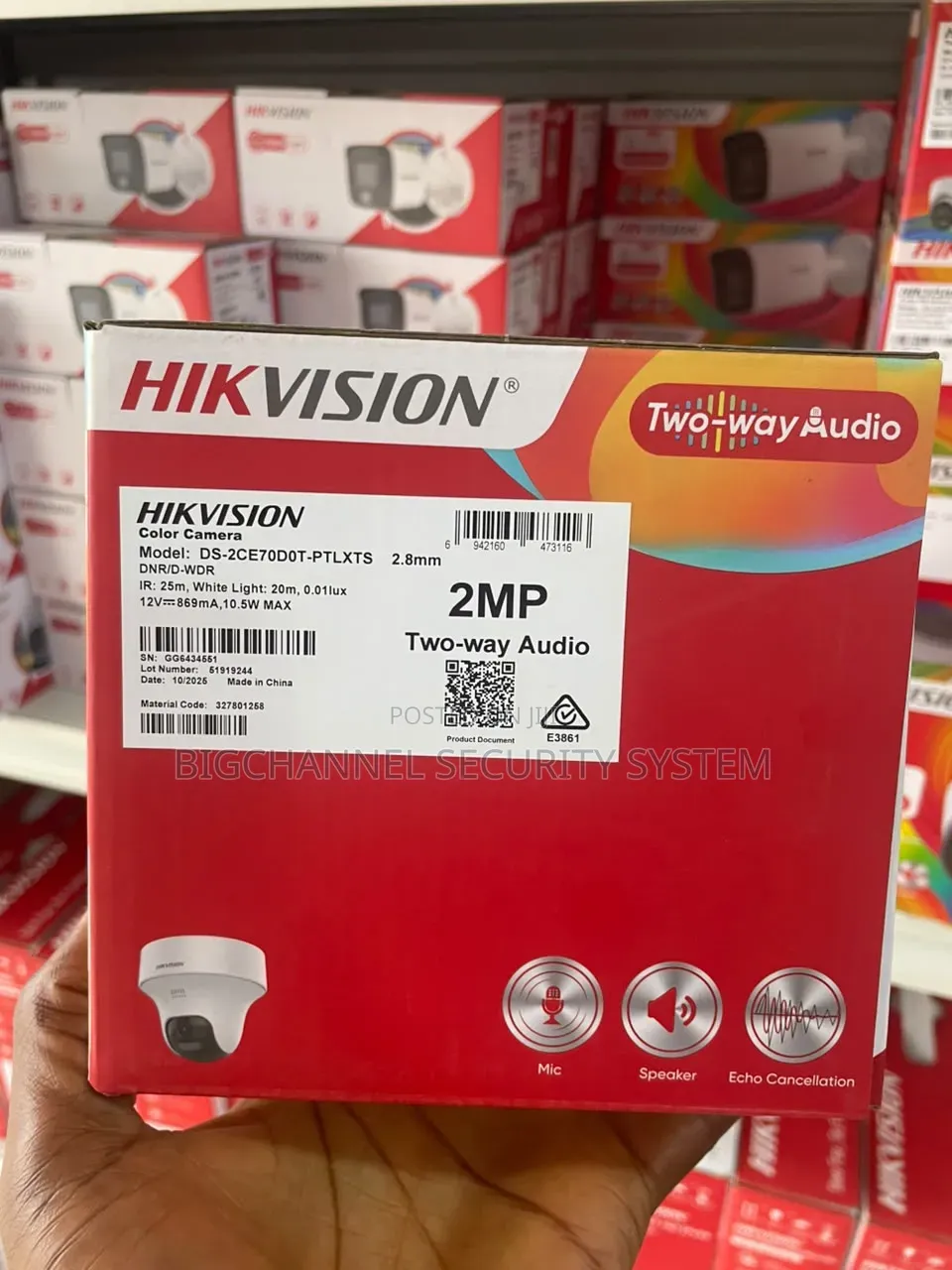 Hikvision 2mp With Siren 2-Way Audio Pt Camera Ds-2ce70dot-Ptlxts