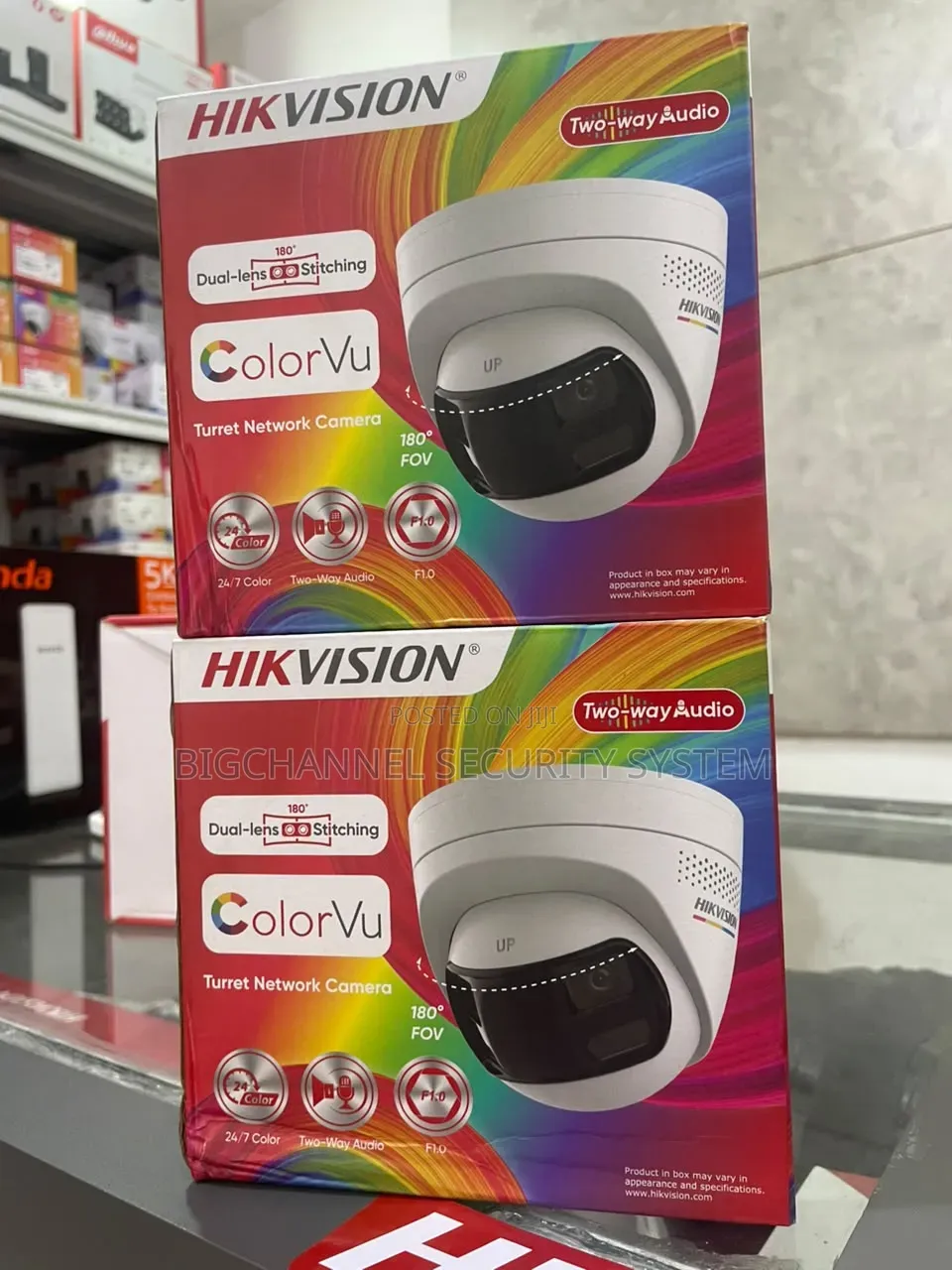 Hikvision 6mp Panoramic Dual Lens Stitching Turret Network Camera