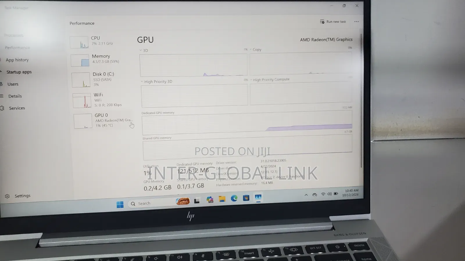 Laptop HP EliteBook 845 G7 8GB AMD Ryzen 5 SSD 256GB