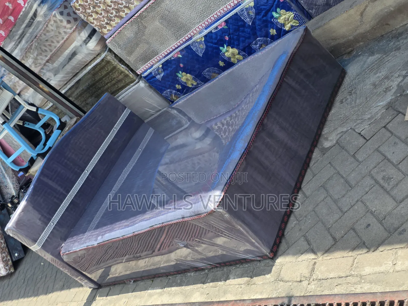 Built in Mattress Bed Trame With an Integrated Foam Mattress.