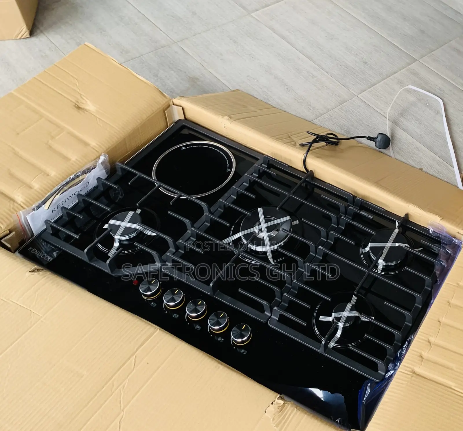 Available Beat 4 Gas 1 Electric Kenwood (Black) Hob