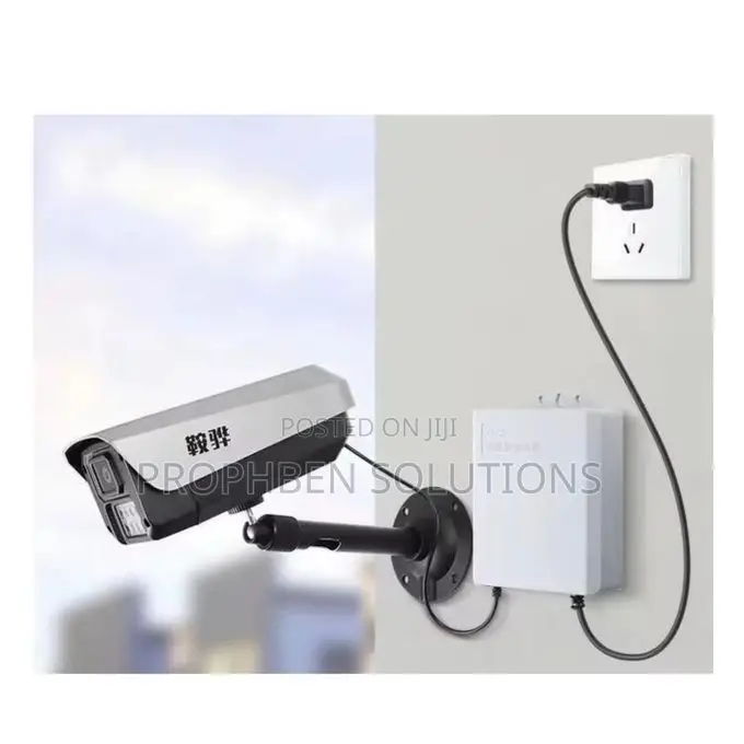 Mini UPS Battery Power Backup for CCTV Camera and Router - Black