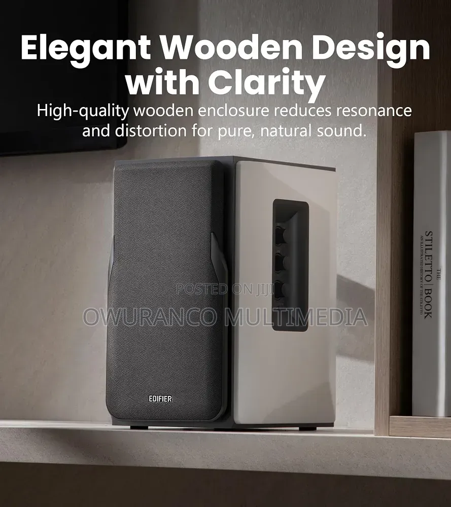 EDIFIER R1380T Active Bookshelf Speakers ,Class-D Amp , EDF100034*