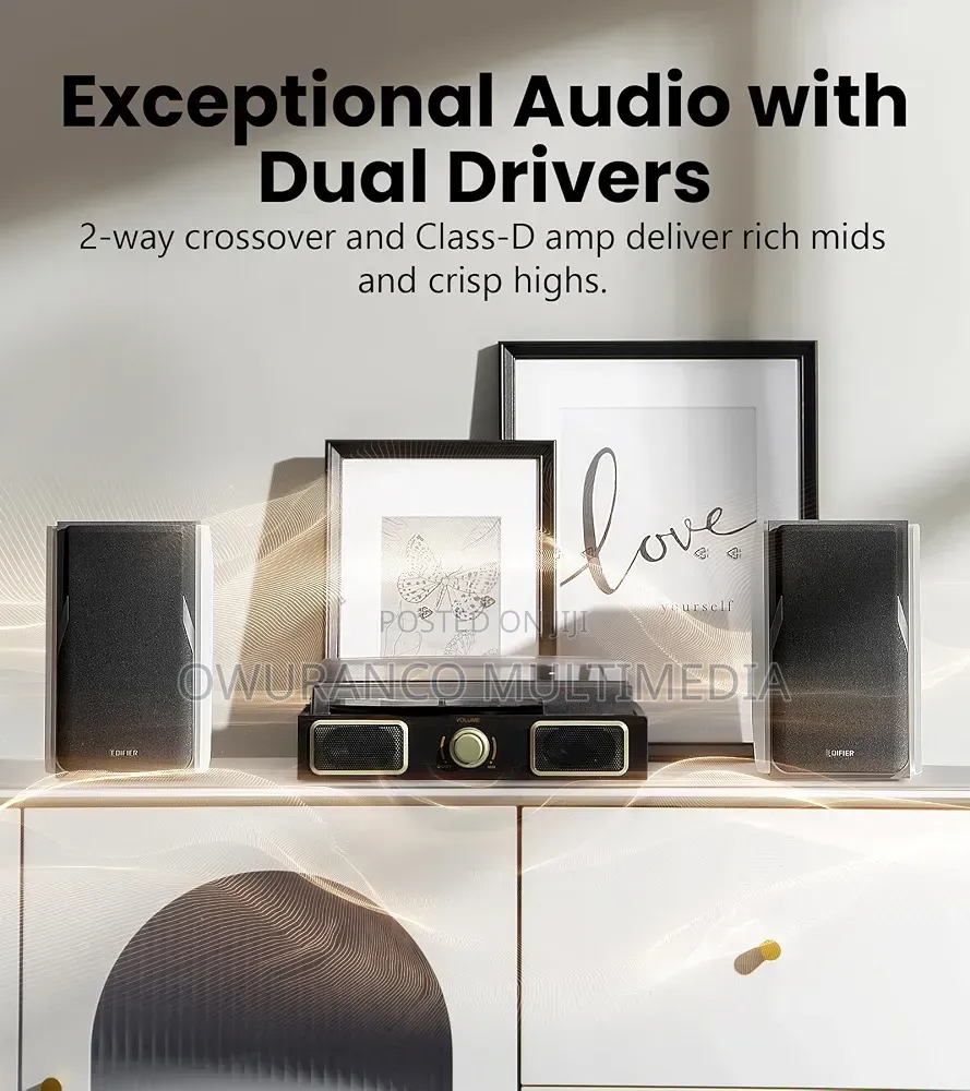EDIFIER R1380T Active Bookshelf Speakers ,Class-D Amp , EDF100034*