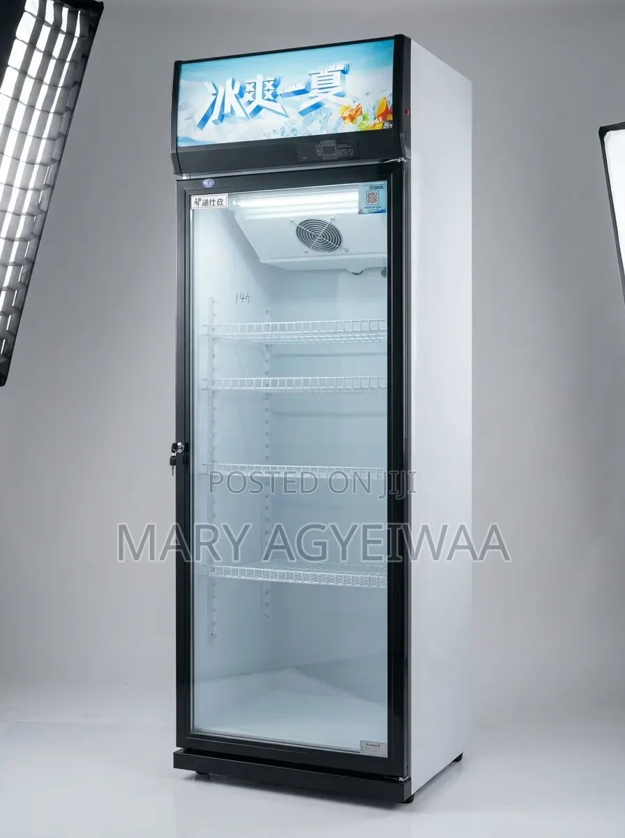 388L Cooling & Frost Free Single Glass Door Display Fridge