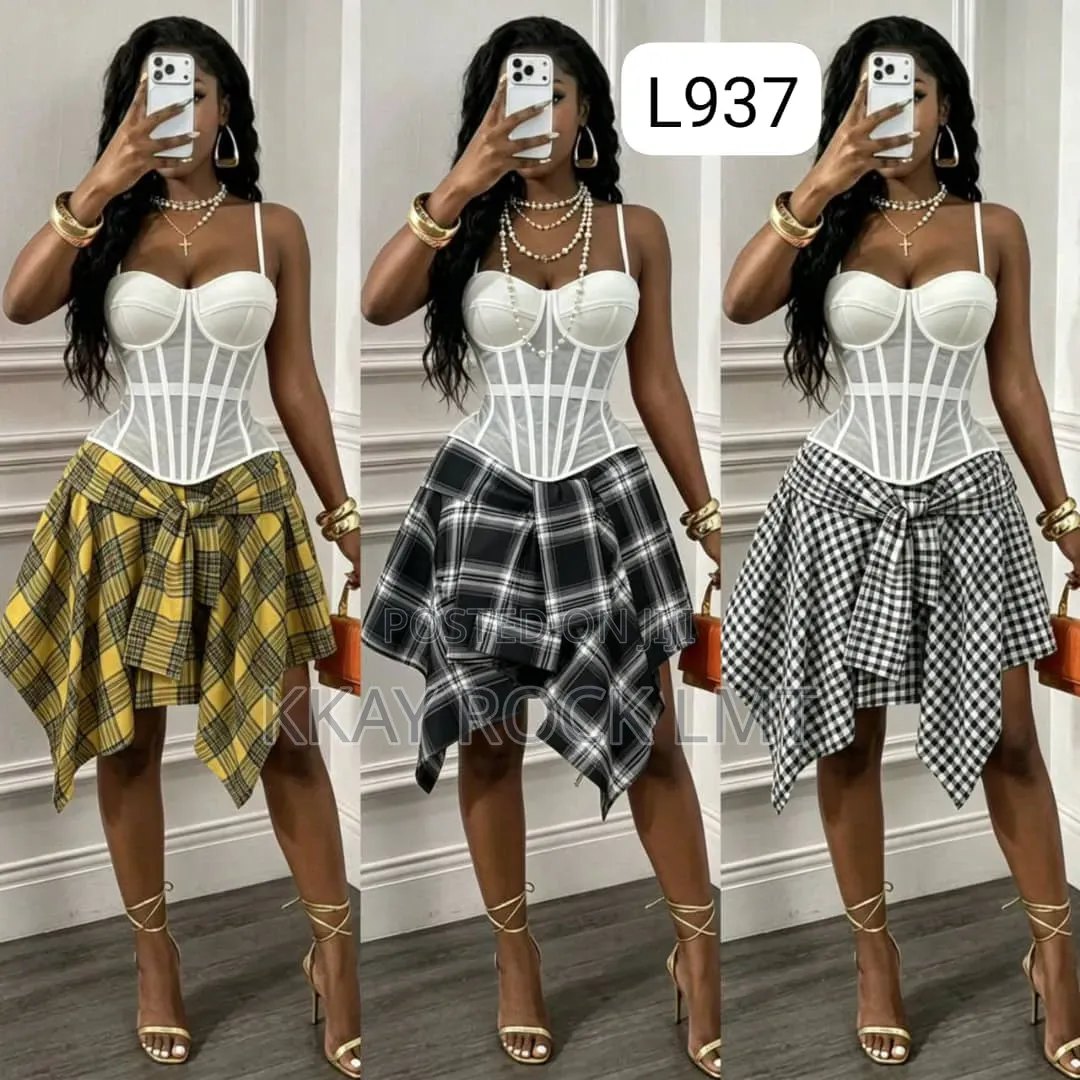 Two-Piece Corset Top and Luxury Skirt