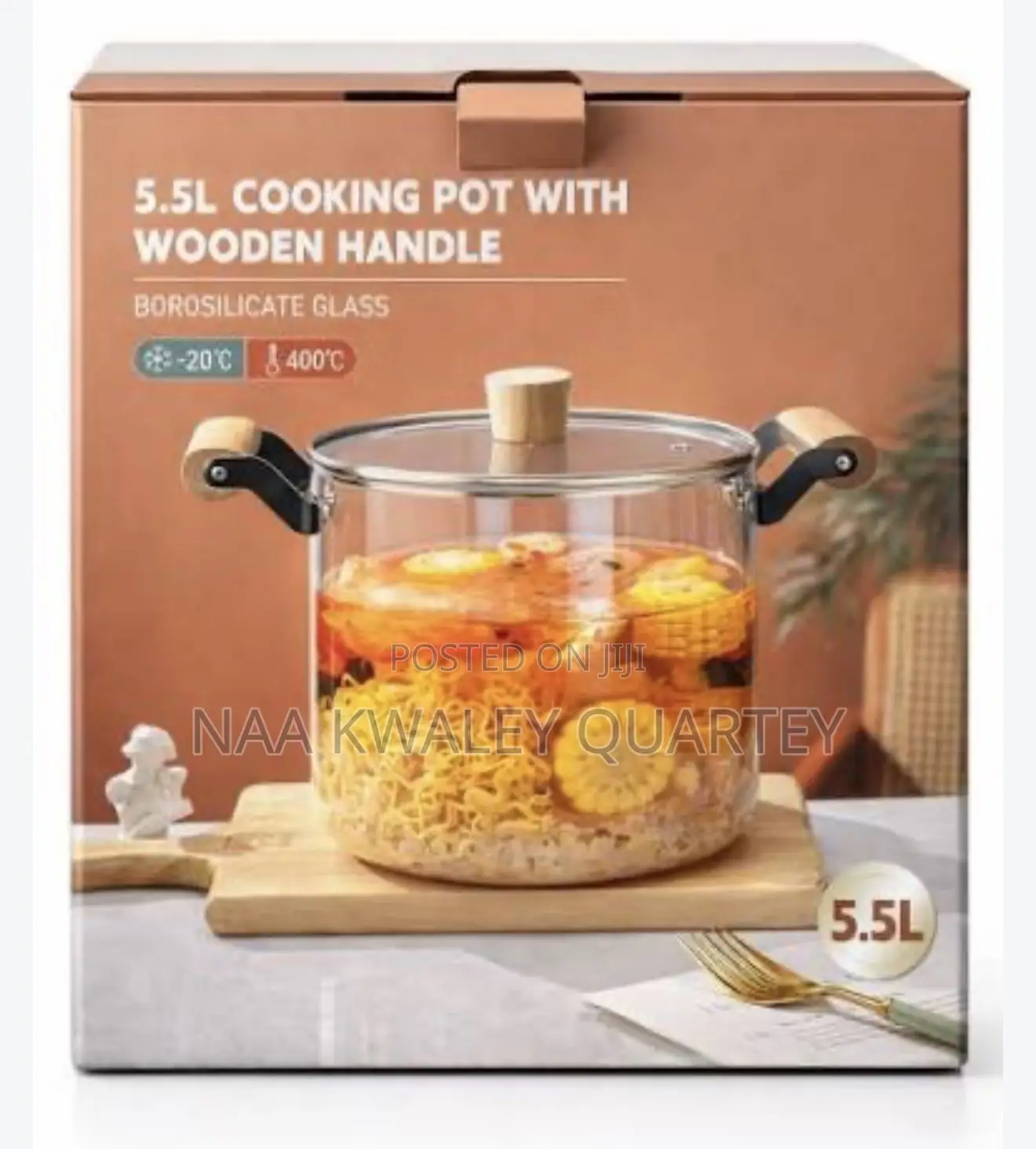 5.5L Glass Cooking Pot
