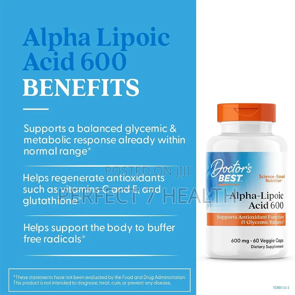 Alpha-Lipoic Acid 600 Mg, Nerve Pain & Repair, 60 Veggie Capsules